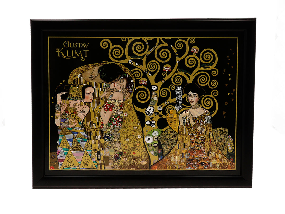 Podložka pod laptop G. Klimt, Koláž (CARMANI) s možností personalizace gravírováním, ideální jako dárek, rozměry 30.5x40.5cm, stylová a pohodlná pro práci na klíně