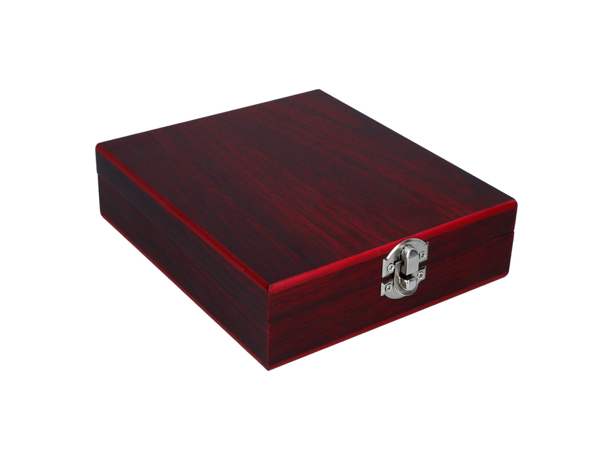 Set para abrir botellas de vino en una elegante caja de madera personalizable con grabado