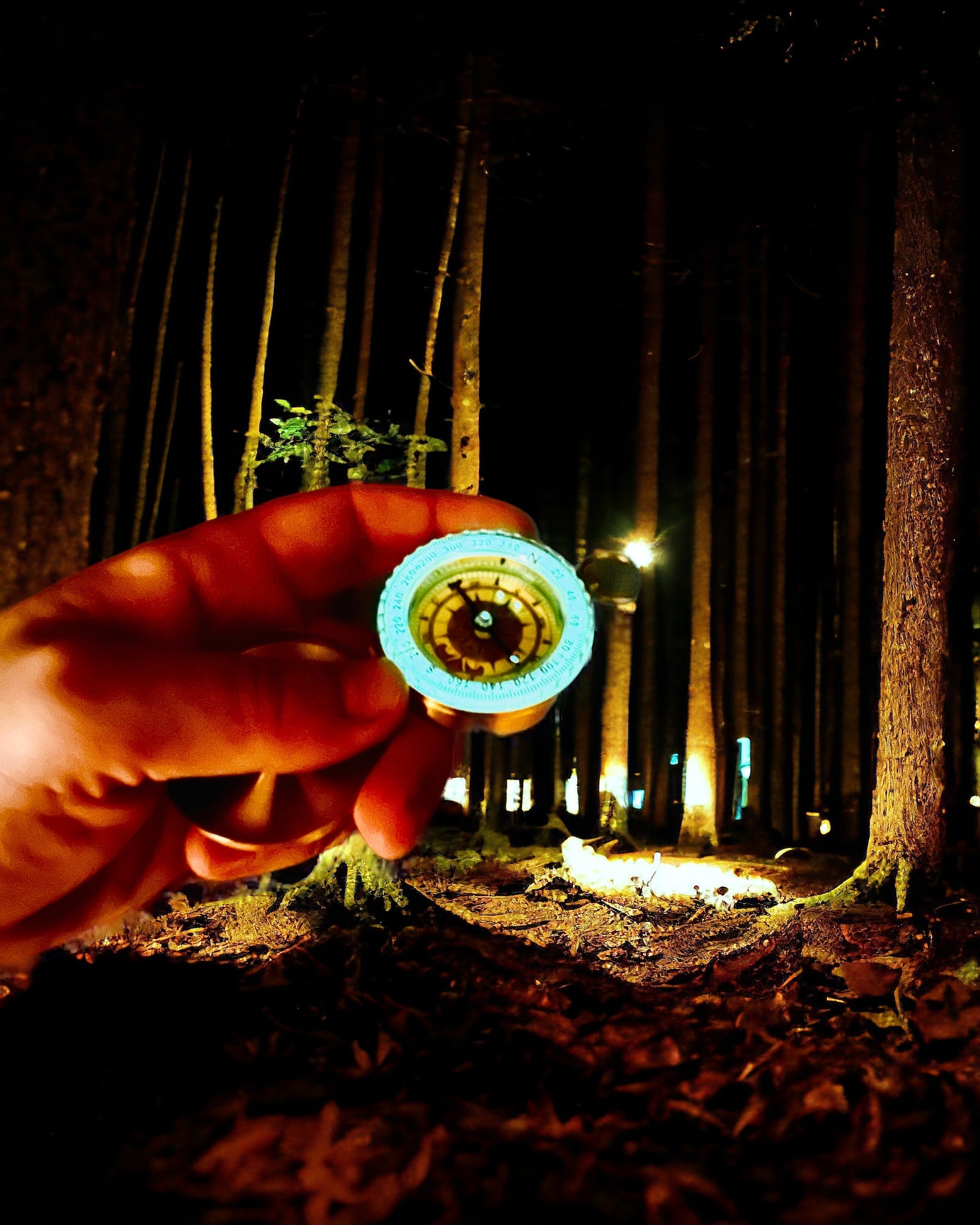 Busolă din Alamă Rezistentă la Apă cu Efect de Strălucire - Esențial pentru Drumeții și Camping, personalizare cu gravură