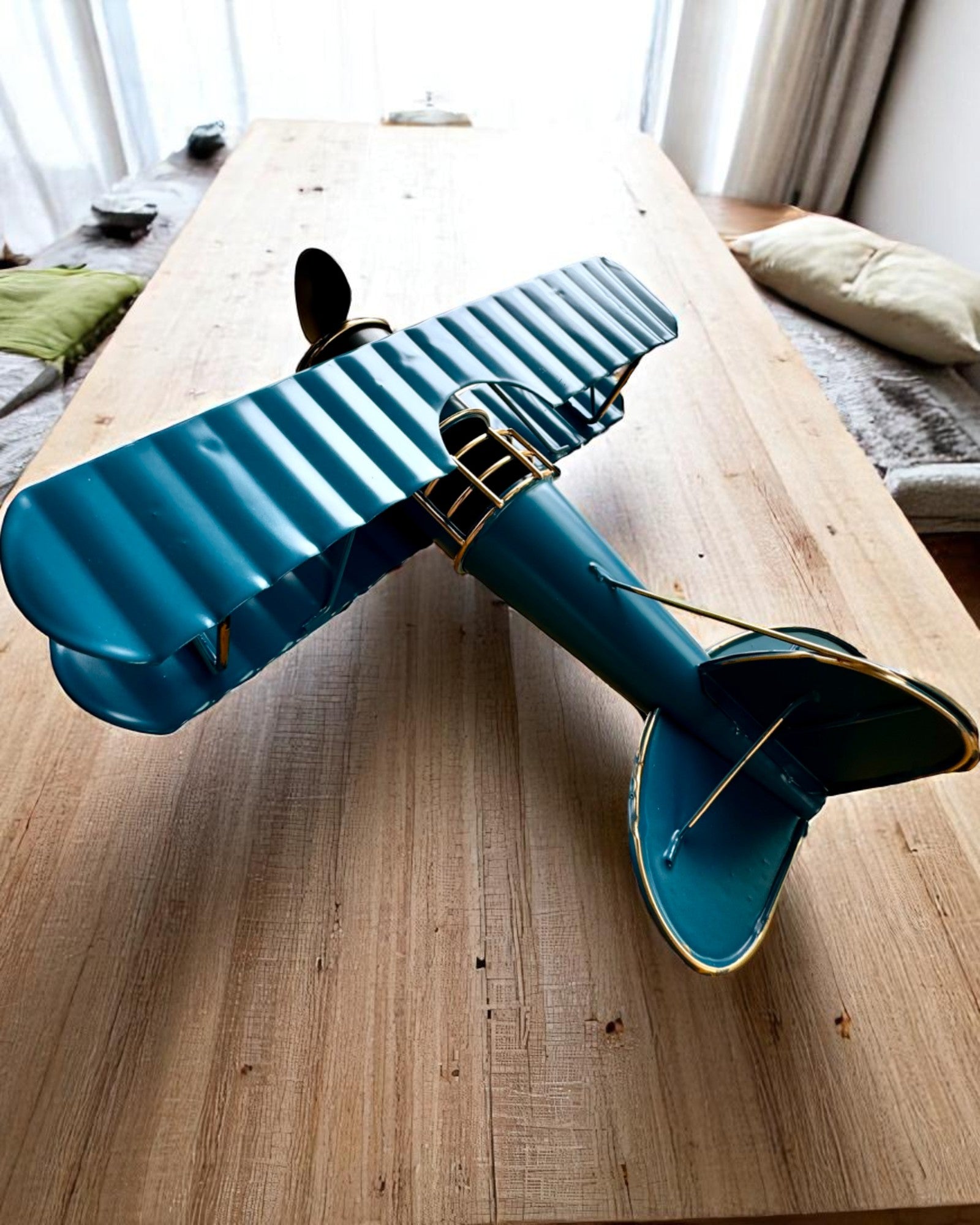 Металева модель літака Blue Baron – ретро, на подарунок, з опцією гравіювання