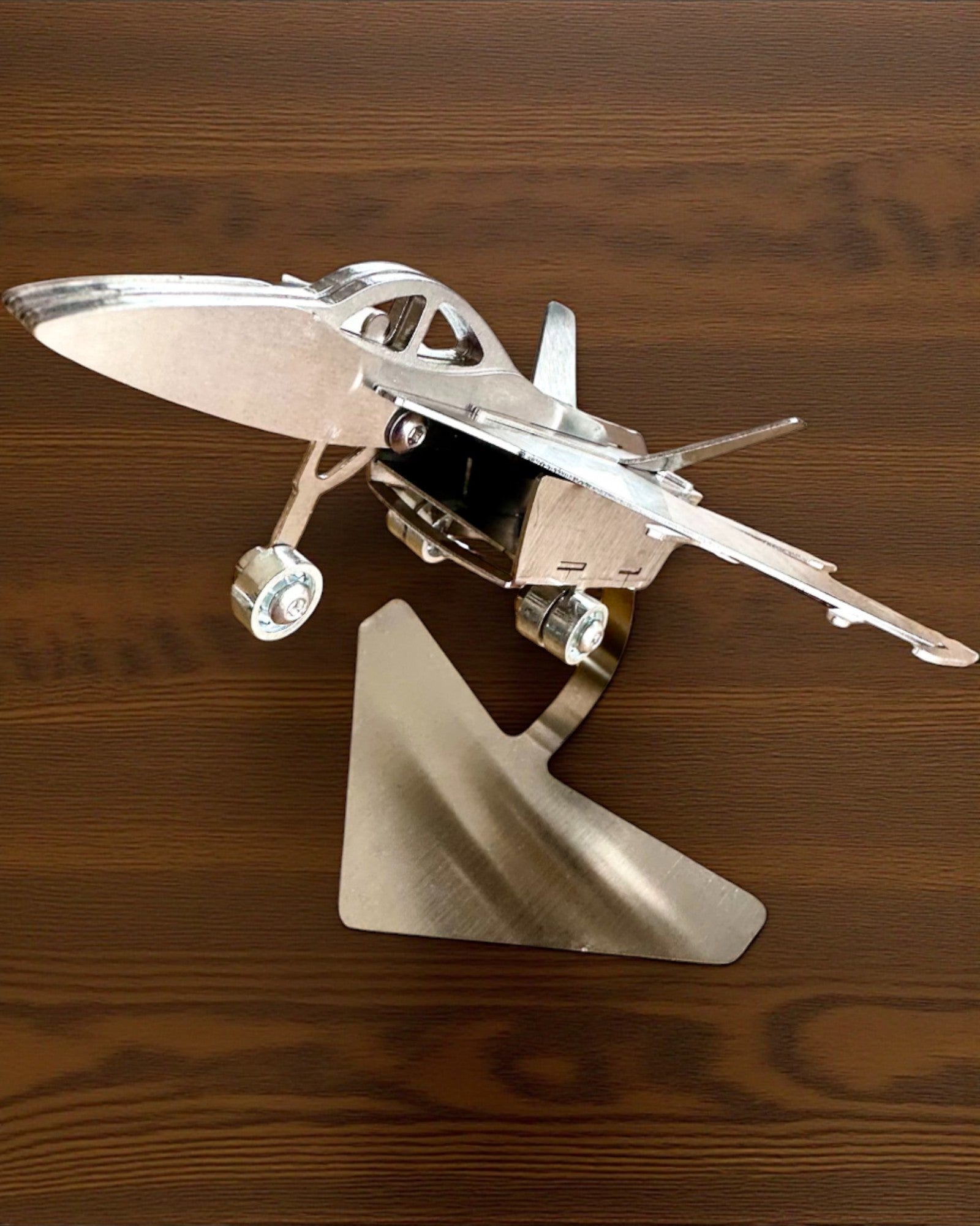 Modelo de Metal del Caza "SkyRaptor" – acero inoxidable, grabado personalizado para regalo