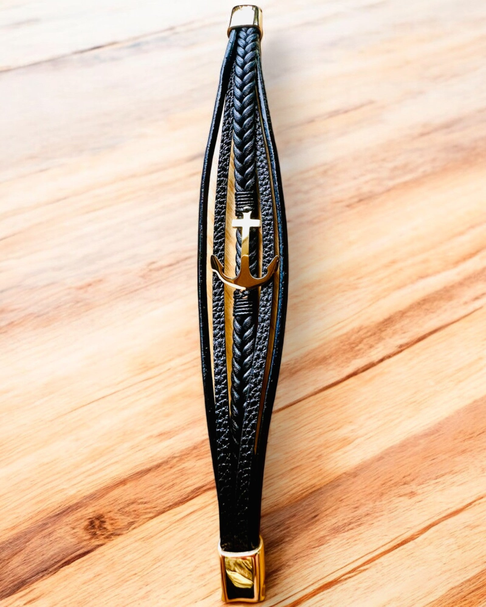 Браслет чоловічий Якір Елегантності з опцією гравіювання на подарунок