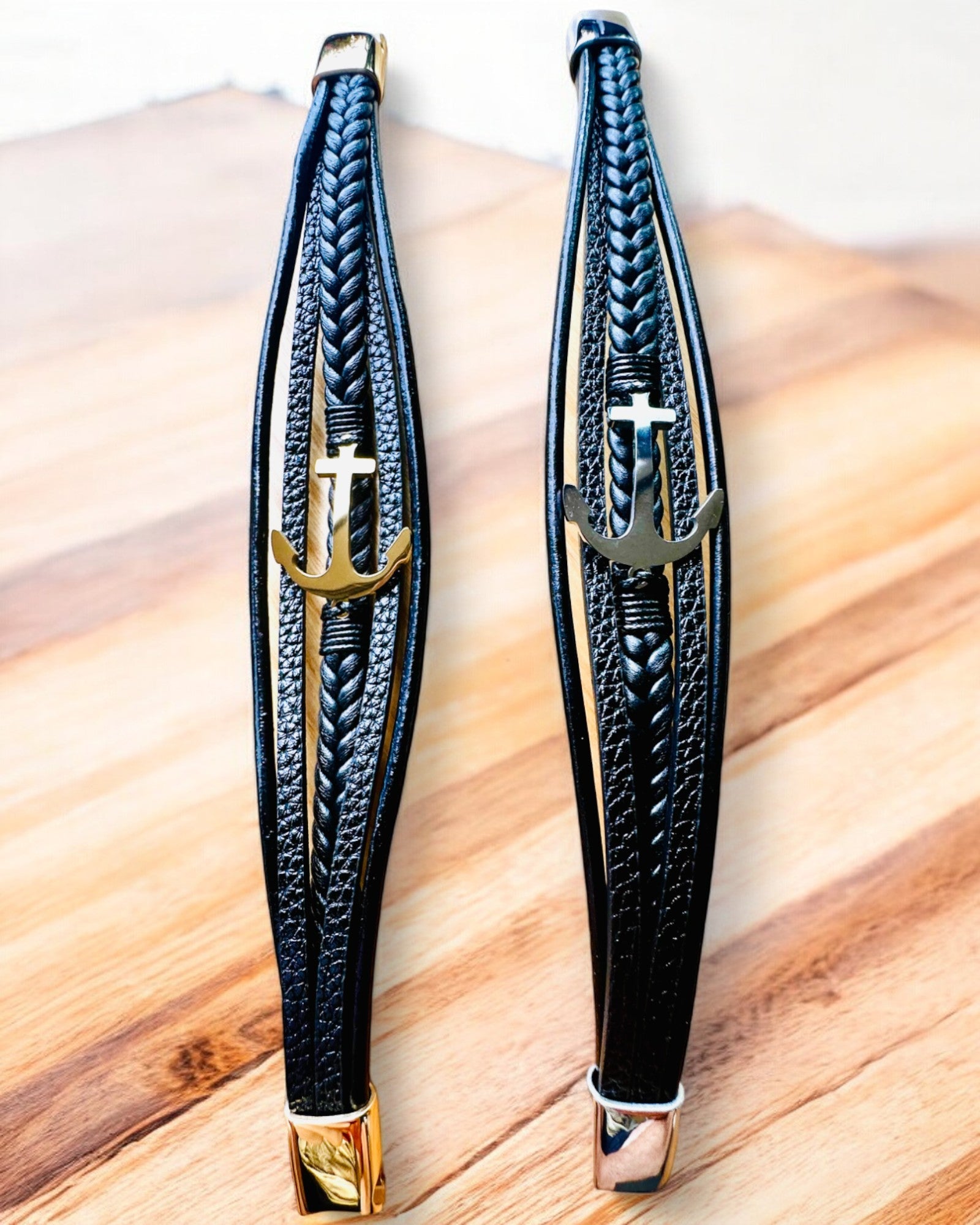 Браслет чоловічий Якір Елегантності з опцією гравіювання на подарунок