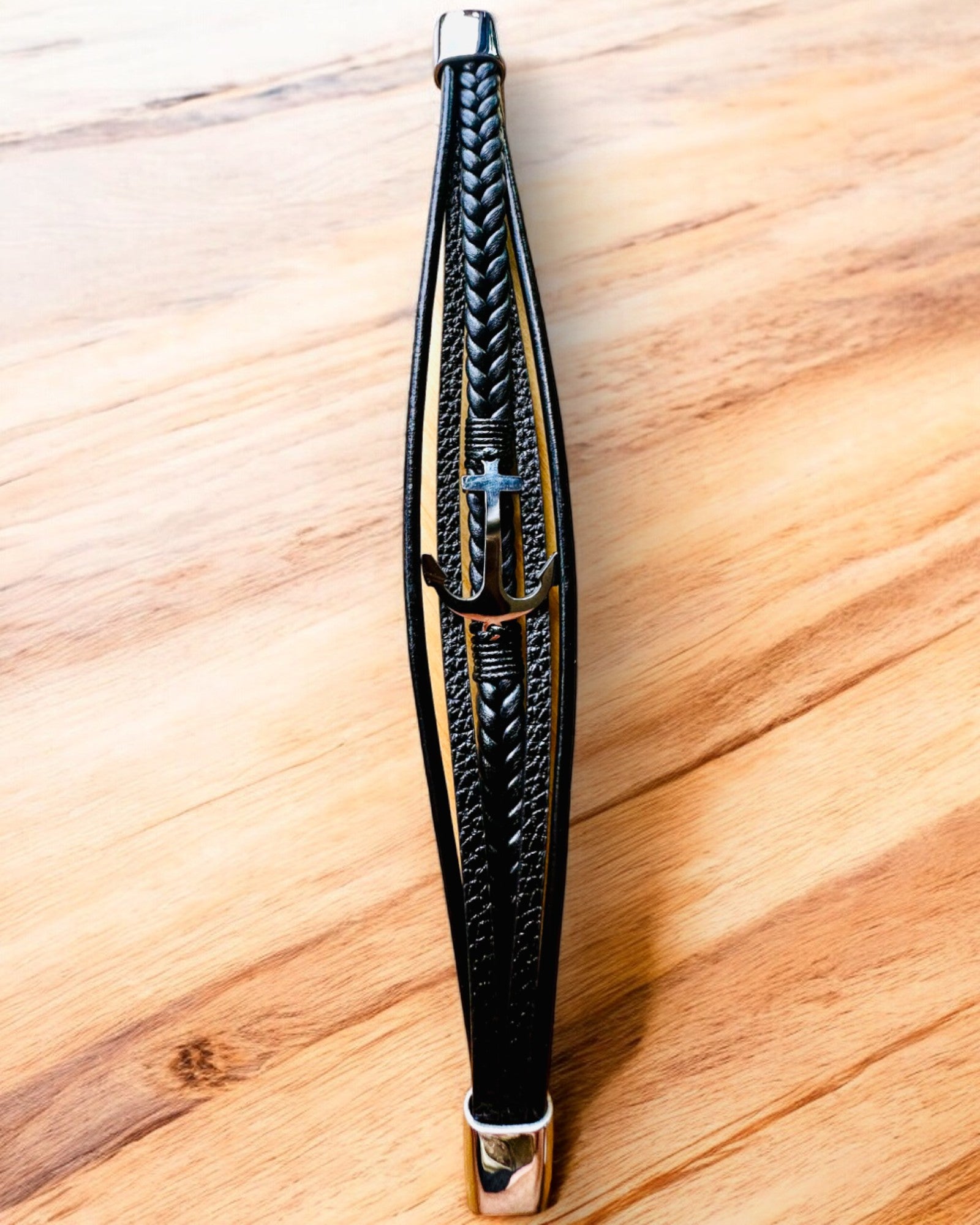 Браслет чоловічий Якір Елегантності з опцією гравіювання на подарунок