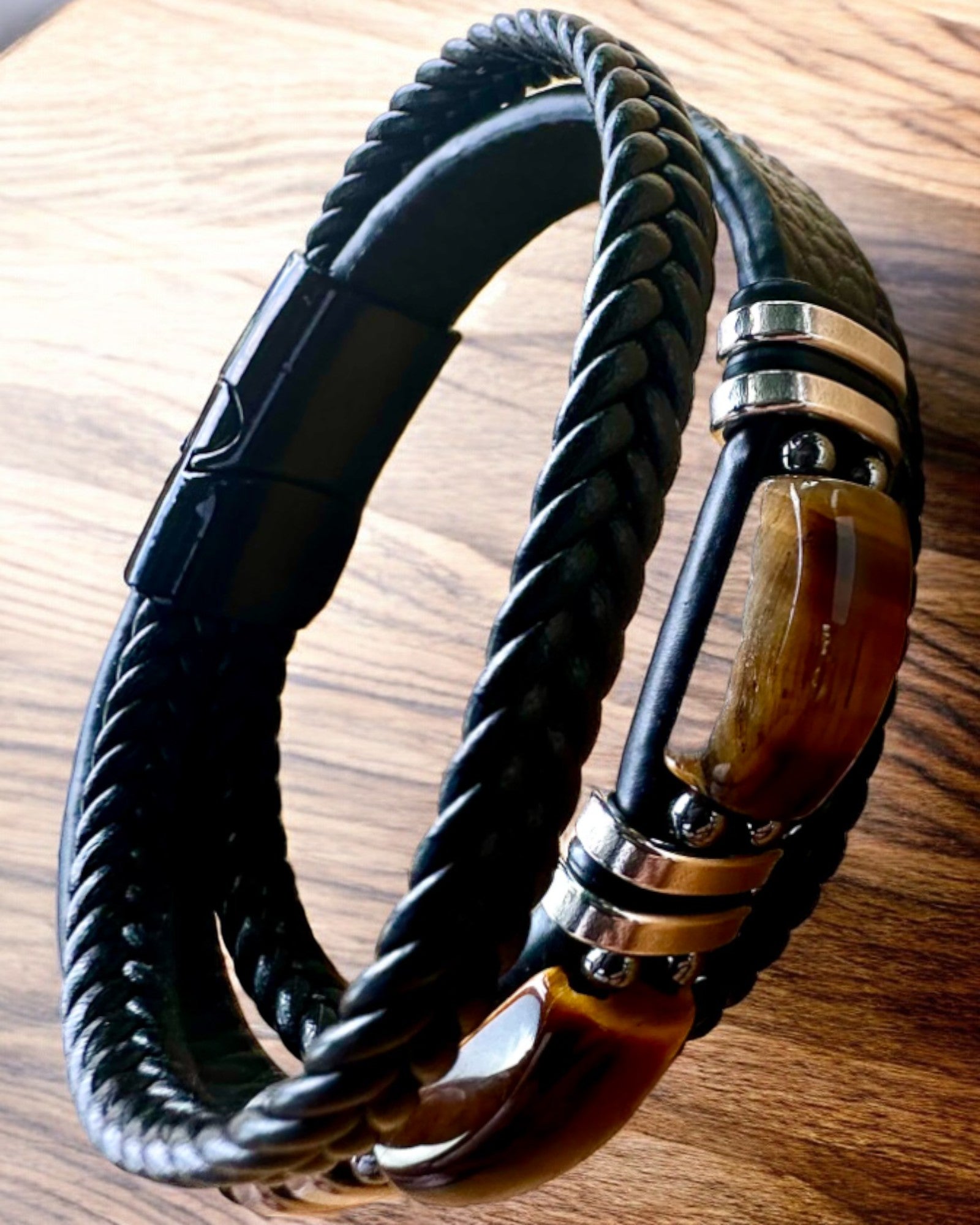 Браслет "Тигрове Око" з можливістю персоналізації на подарунок