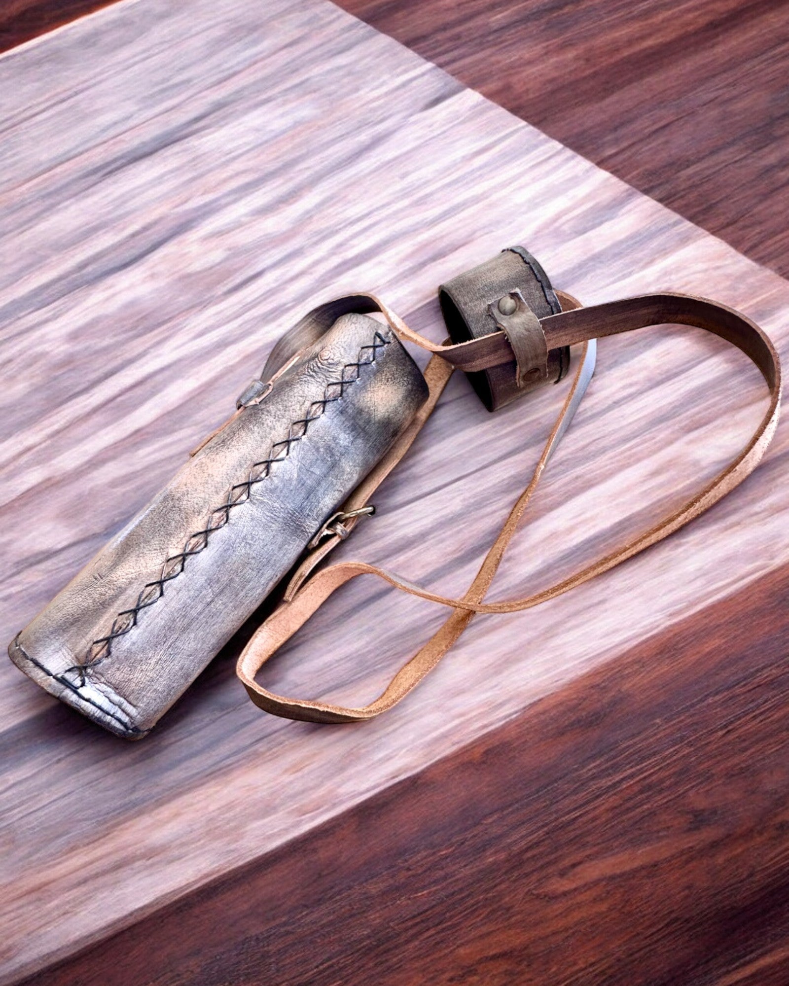 Premium "Voyager" Telescope with Engraved Lens and Genuine Leather Case, customizable engraving option for a gift