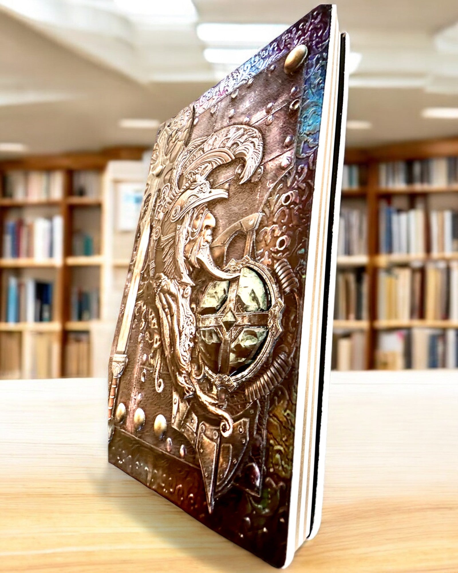 Chronicle of a Warrior Notebook with Knight Theme, notebook with customizable engraving as a gift