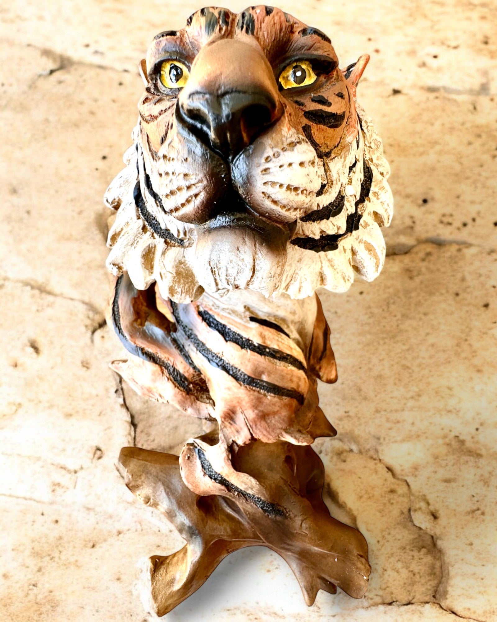 Estatueta "Tigre Rei da Selva" com Opção de Gravação, figura de 29 cm de altura, decoração para presente