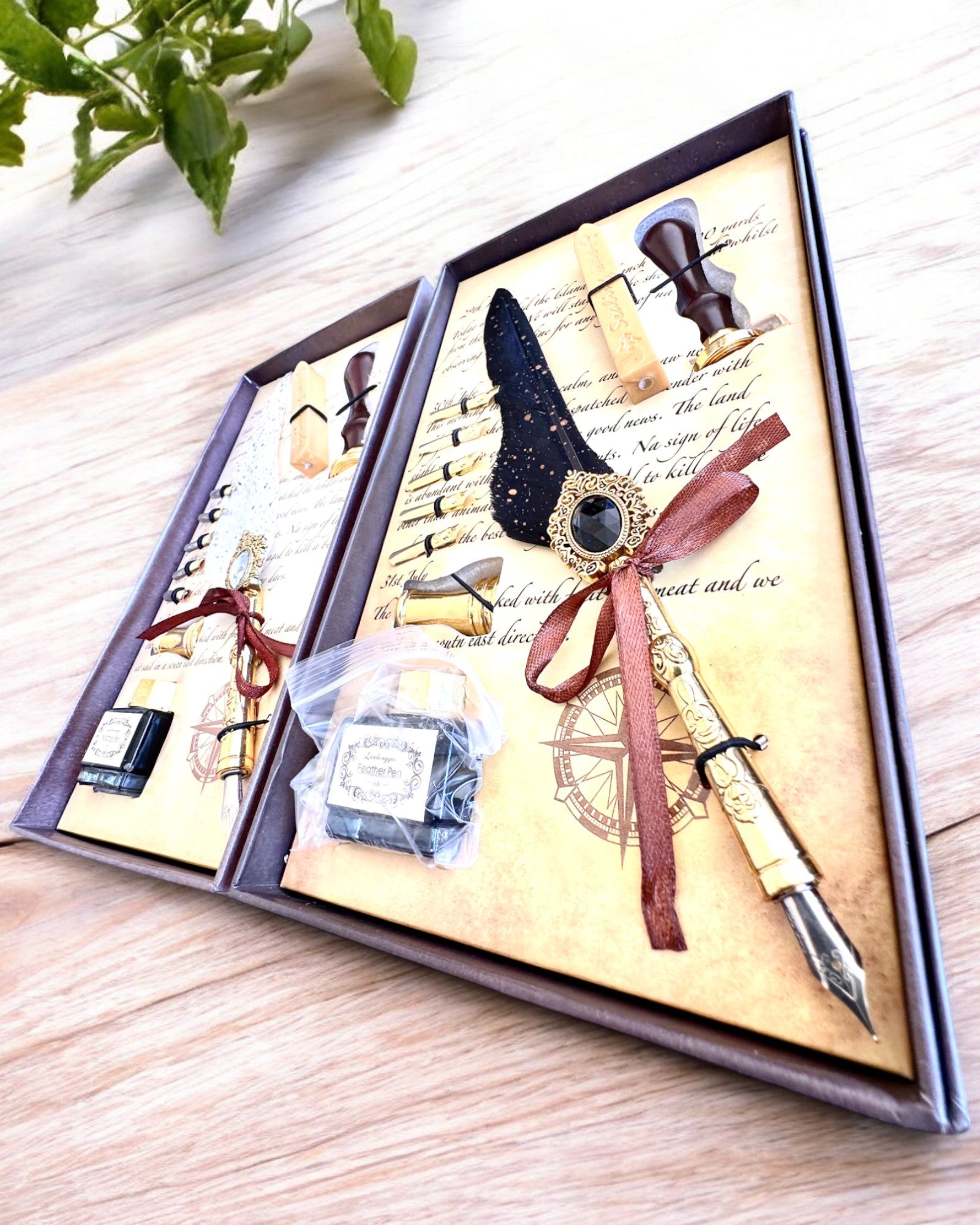 Каліграфічний набір "Елегантність на практиці" з опцією гравіювання, на подарунок. 2 варіанти кольорів на вибір