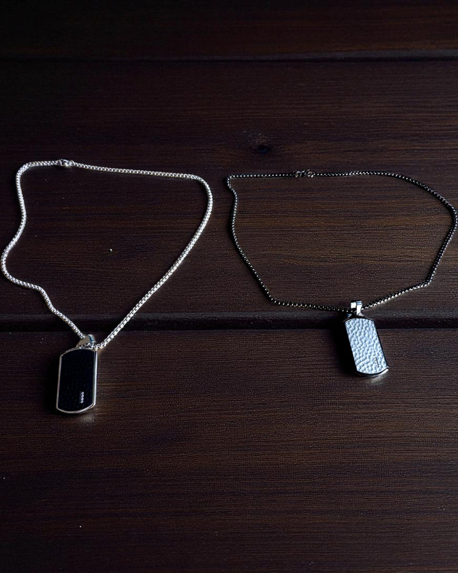 Muška ogrlica Dog Tag „SteelVision” – nehrđajući čelik, 15 varijanti, personalizacija gravurom