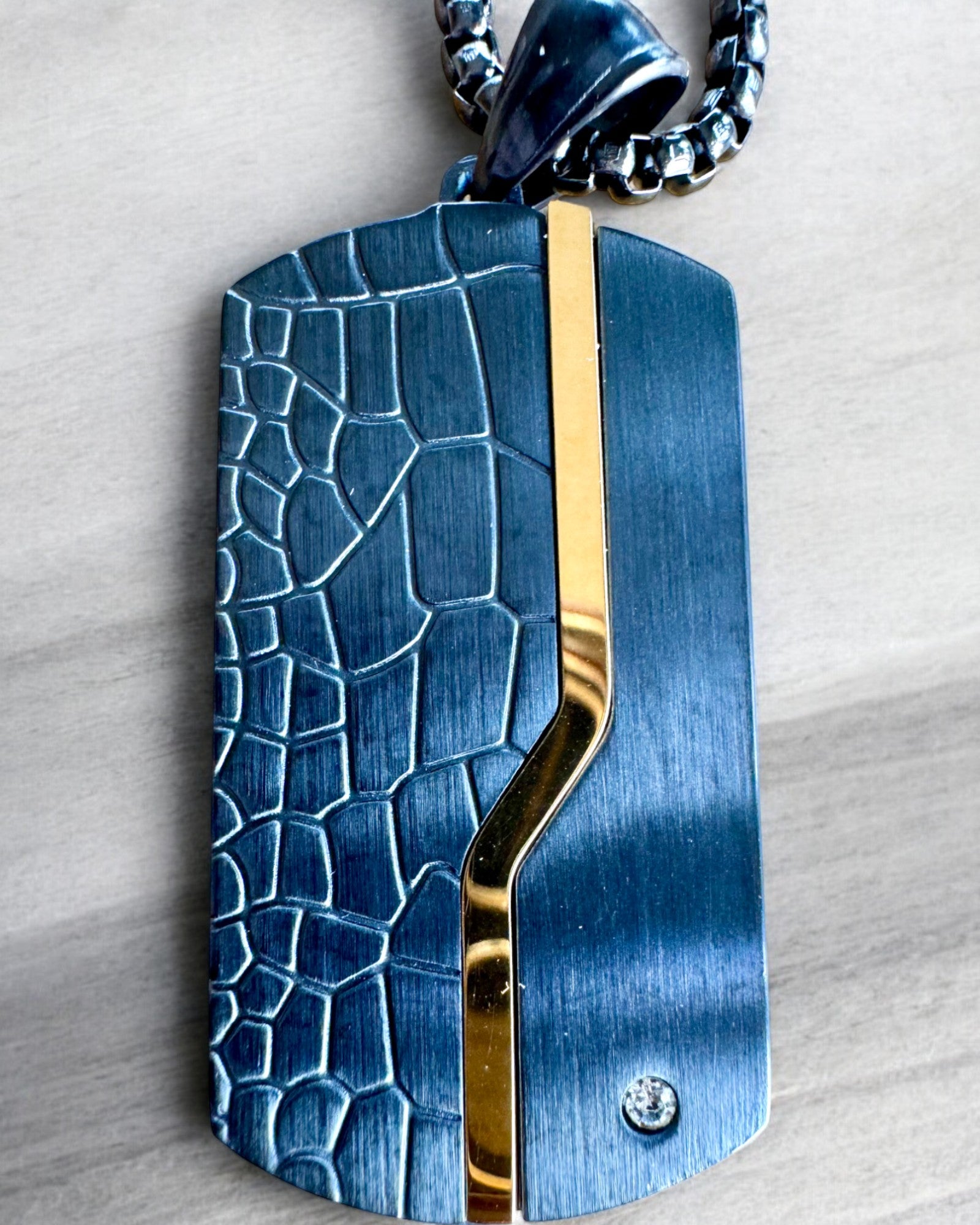 Muška ogrlica Dog Tag „SteelVision” – nehrđajući čelik, 15 varijanti, personalizacija gravurom