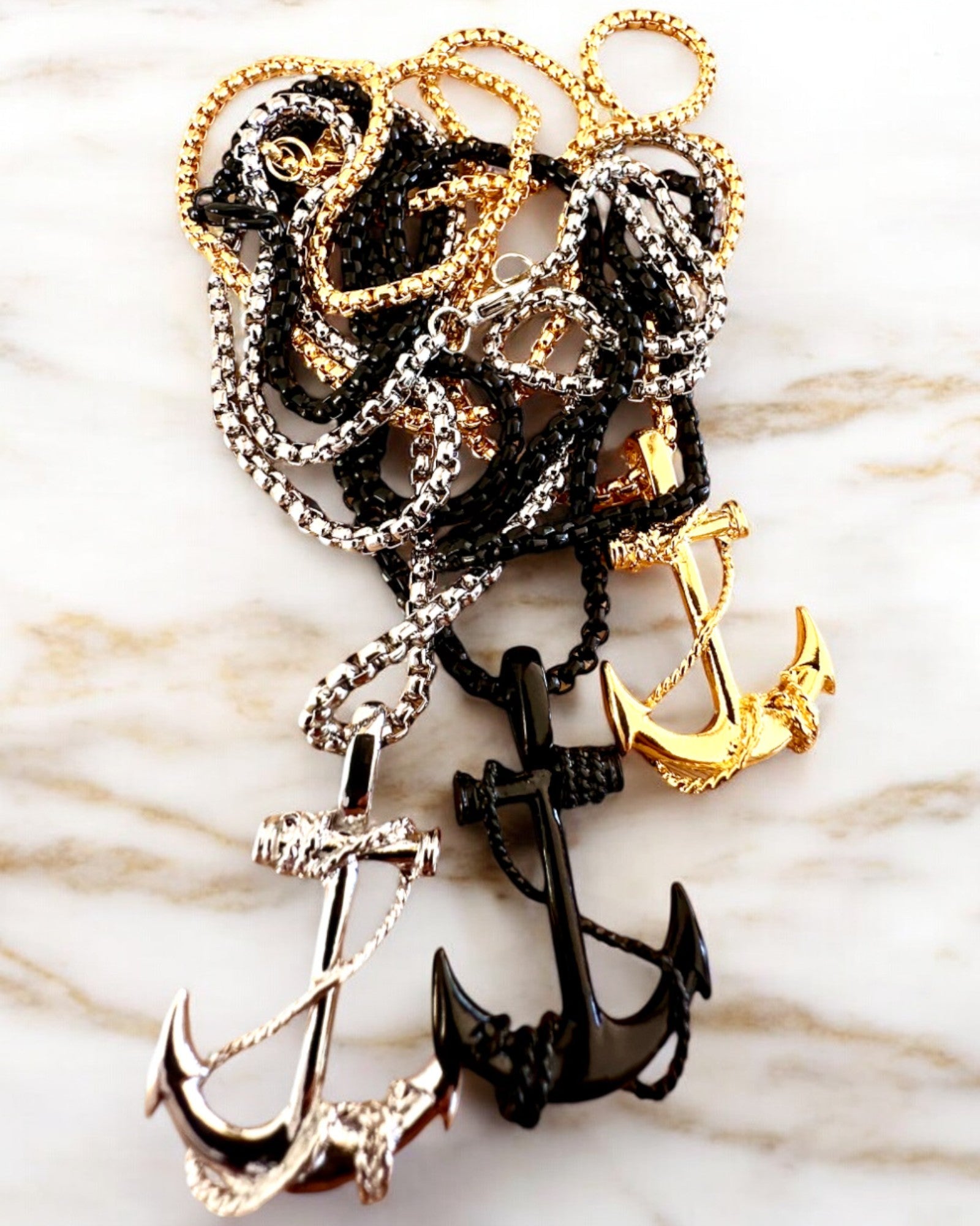 Якір Рішучості, Морський Амулет, намисто, можливість персоналізації гравіюванням на подарунок, 3 варіанти на вибір