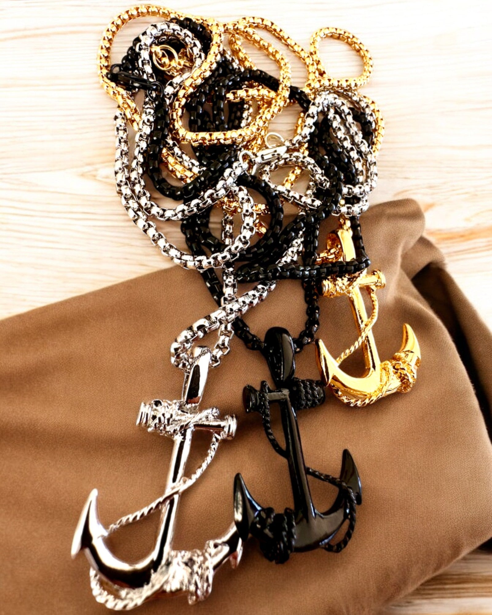 Якір Рішучості, Морський Амулет, намисто, можливість персоналізації гравіюванням на подарунок, 3 варіанти на вибір