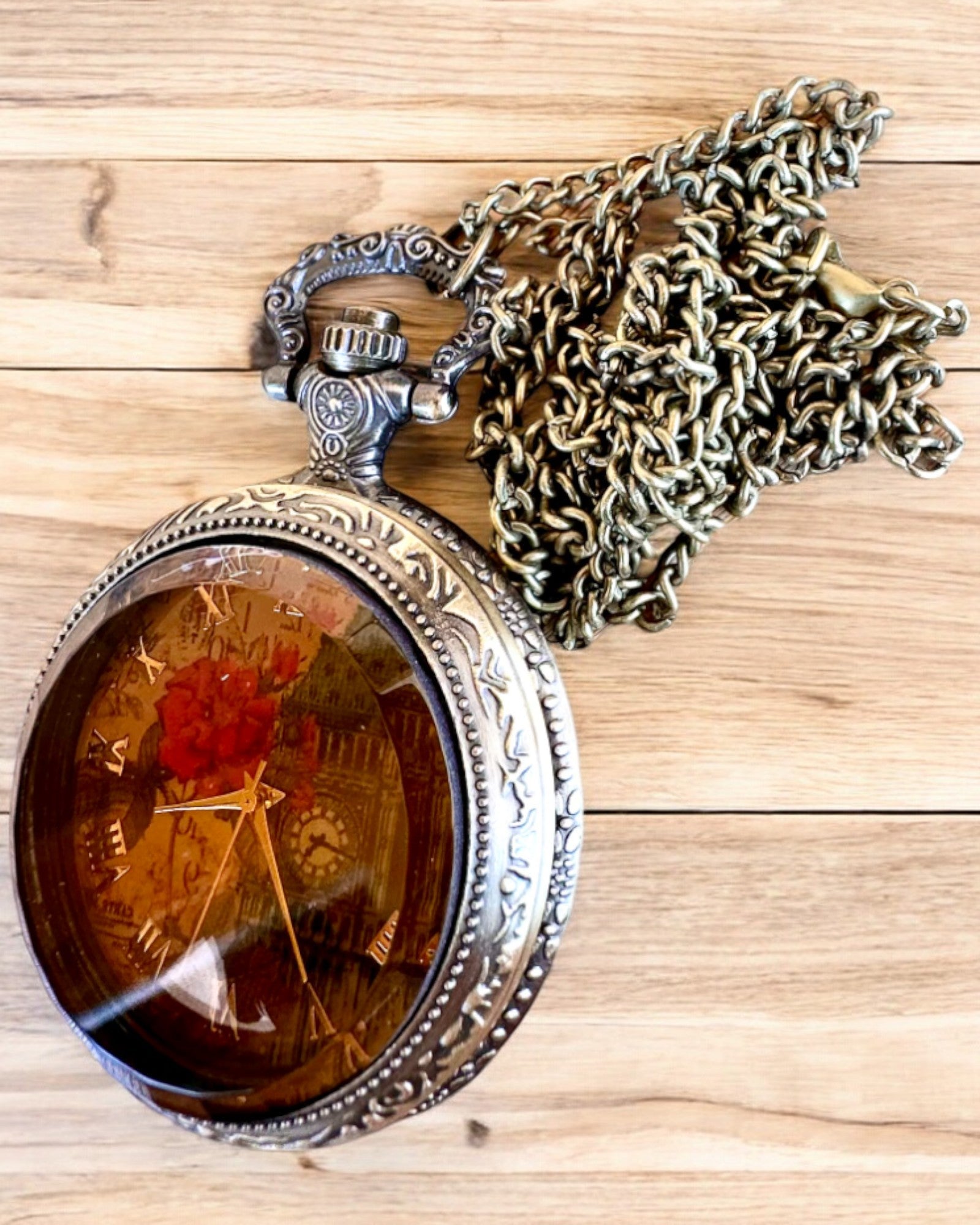 Кишеньковий годинник "Vintage Charm" з персоналізацією гравіюванням на подарунок