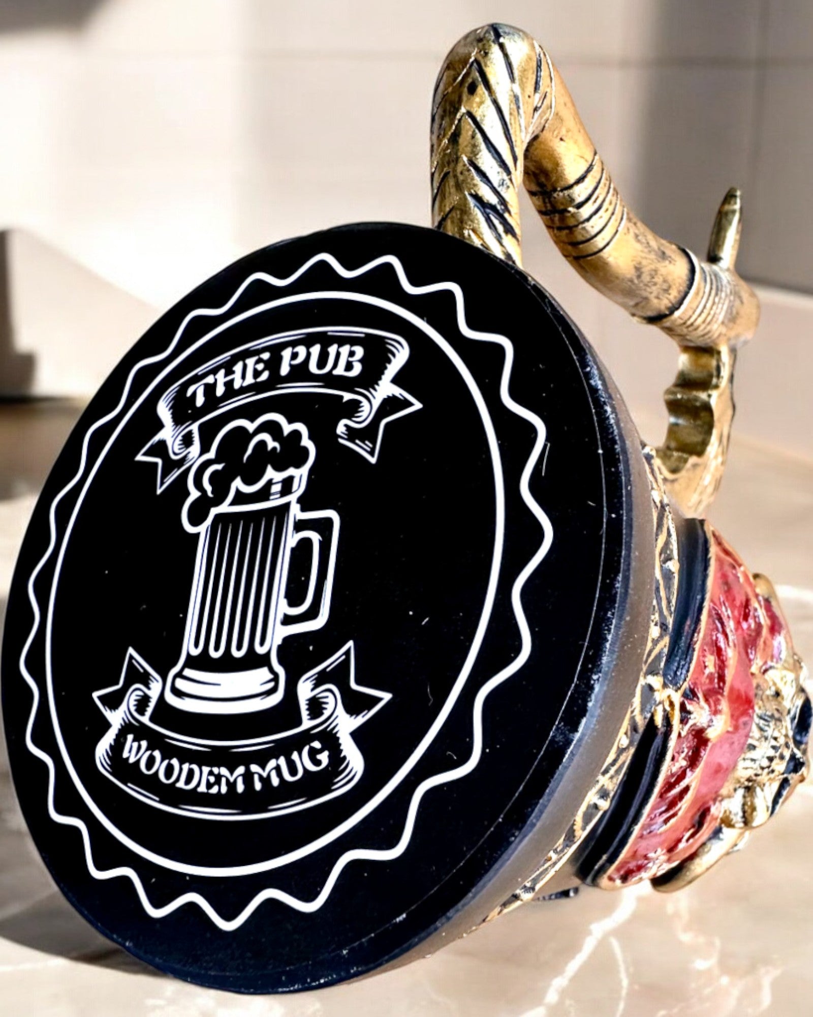 Carnival Warrior Mug - 600 ml, 16 cm in height, customizable engraving available for a gift