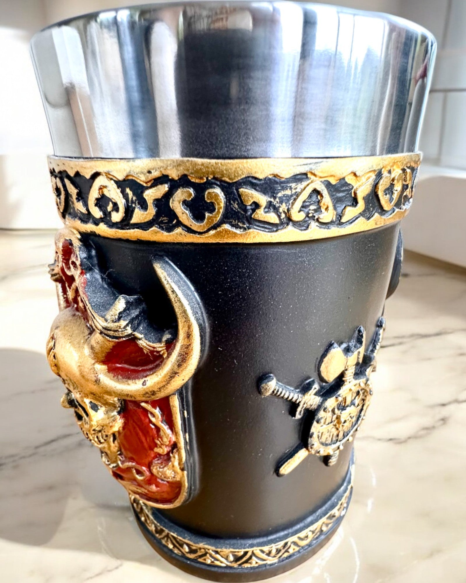 Carnival Warrior Mug - 600 ml, 16 cm in height, customizable engraving available for a gift