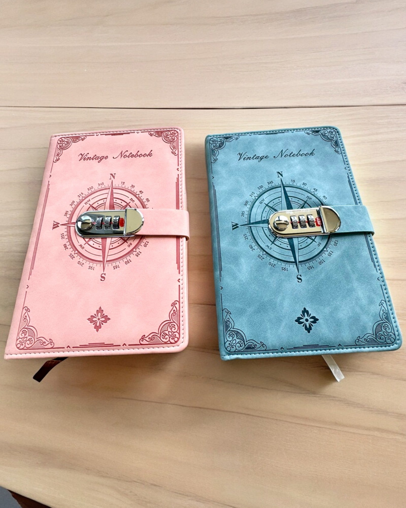 Secret A5 Vintage Notebook with Code Lock - Choose Your Style, Personalization with Engraving for a Gift
