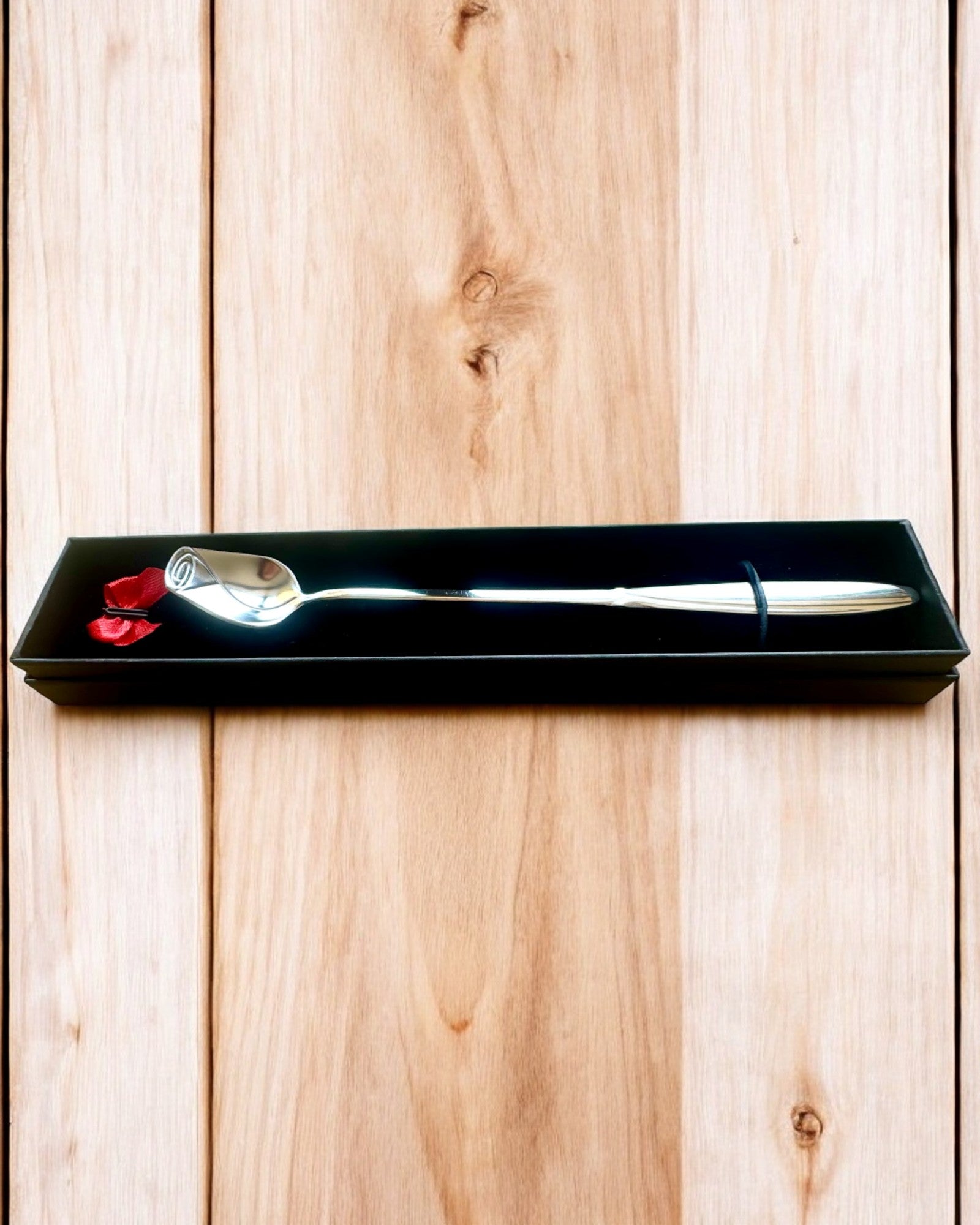 Cucharilla Personalizada de Rosa con Opción de Grabado para regalo - 3 variantes de color a elegir