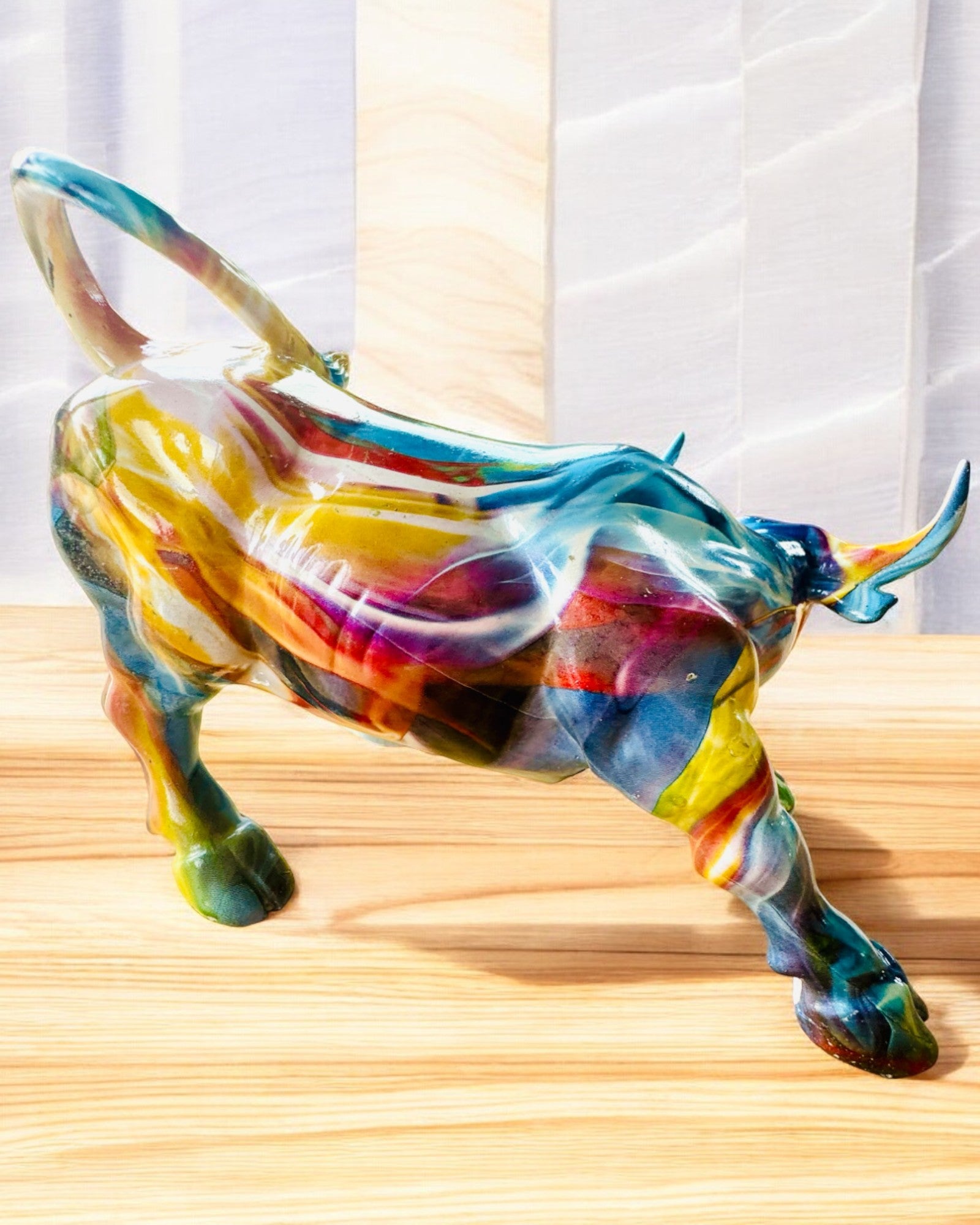 Sculptură Decorativă Taur "BullArt" – Artă Unică cu Opțiune de Gravare - 4 variante de culoare, pentru cadou personalizat