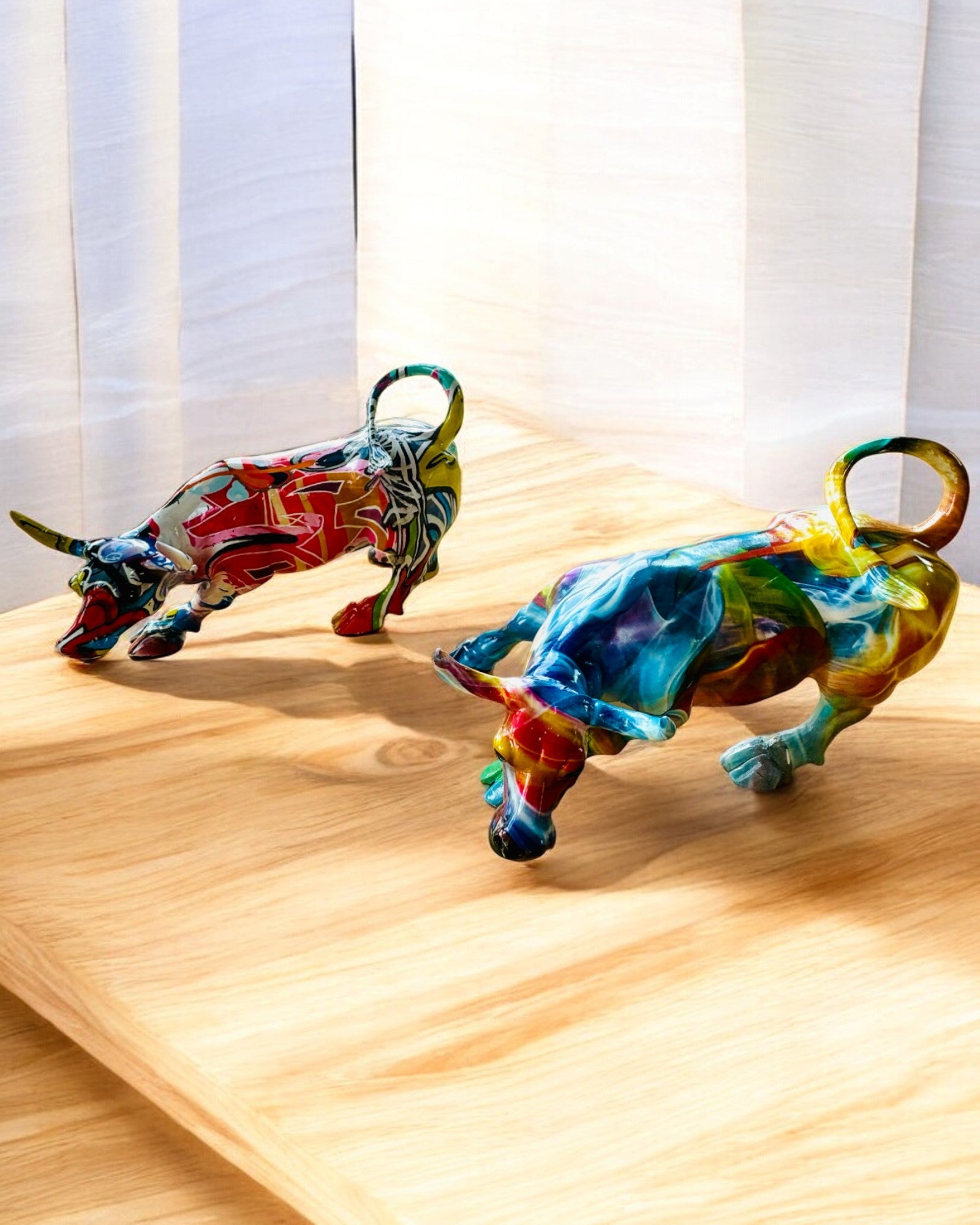 Sculptură Decorativă Taur "BullArt" – Artă Unică cu Opțiune de Gravare - 4 variante de culoare, pentru cadou personalizat