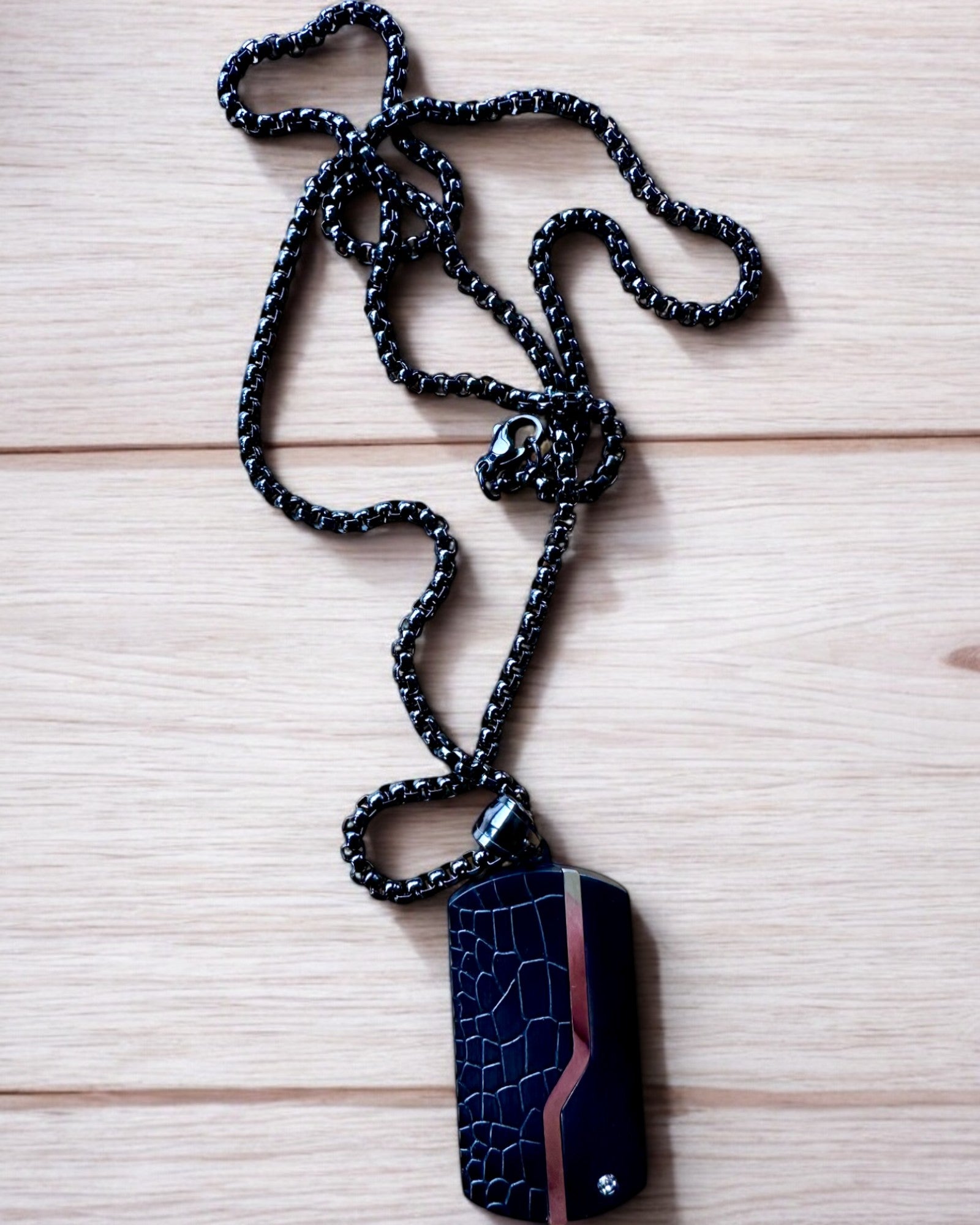 Collar Masculino Fuerza Elegante - personalización con grabado para regalo