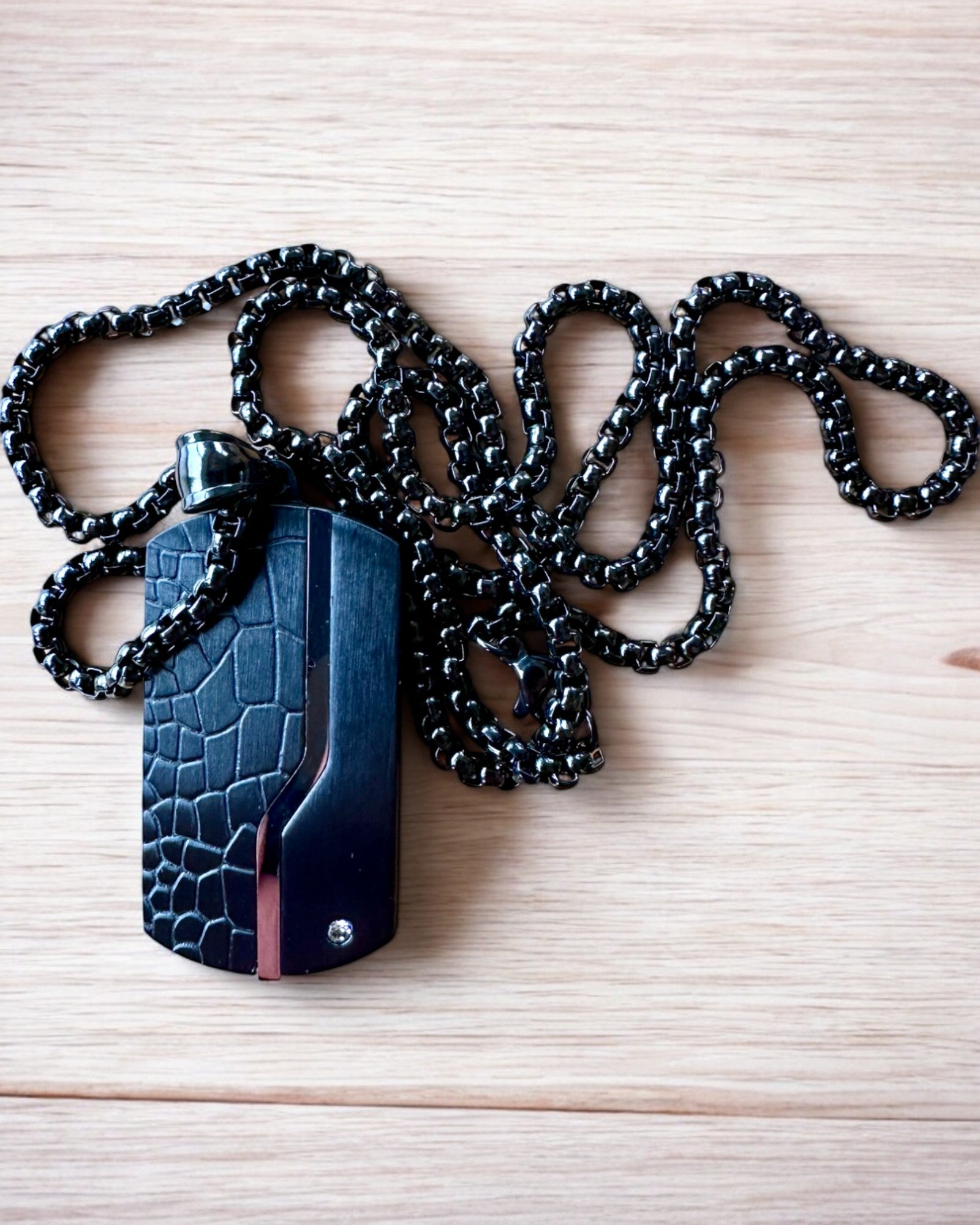 Muška ogrlica Dog Tag „SteelVision” – nehrđajući čelik, 15 varijanti, personalizacija gravurom