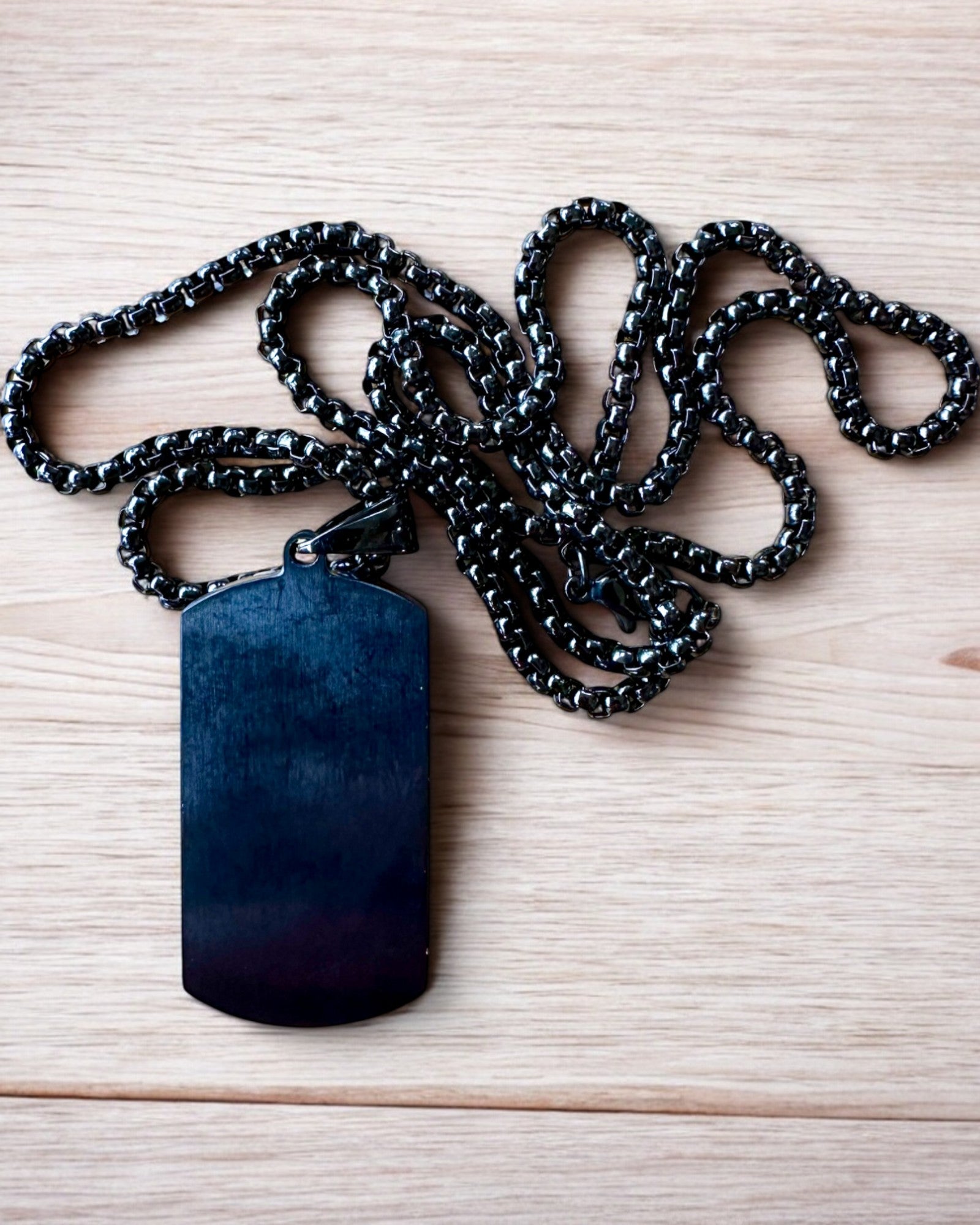 Collar Masculino Fuerza Elegante - personalización con grabado para regalo