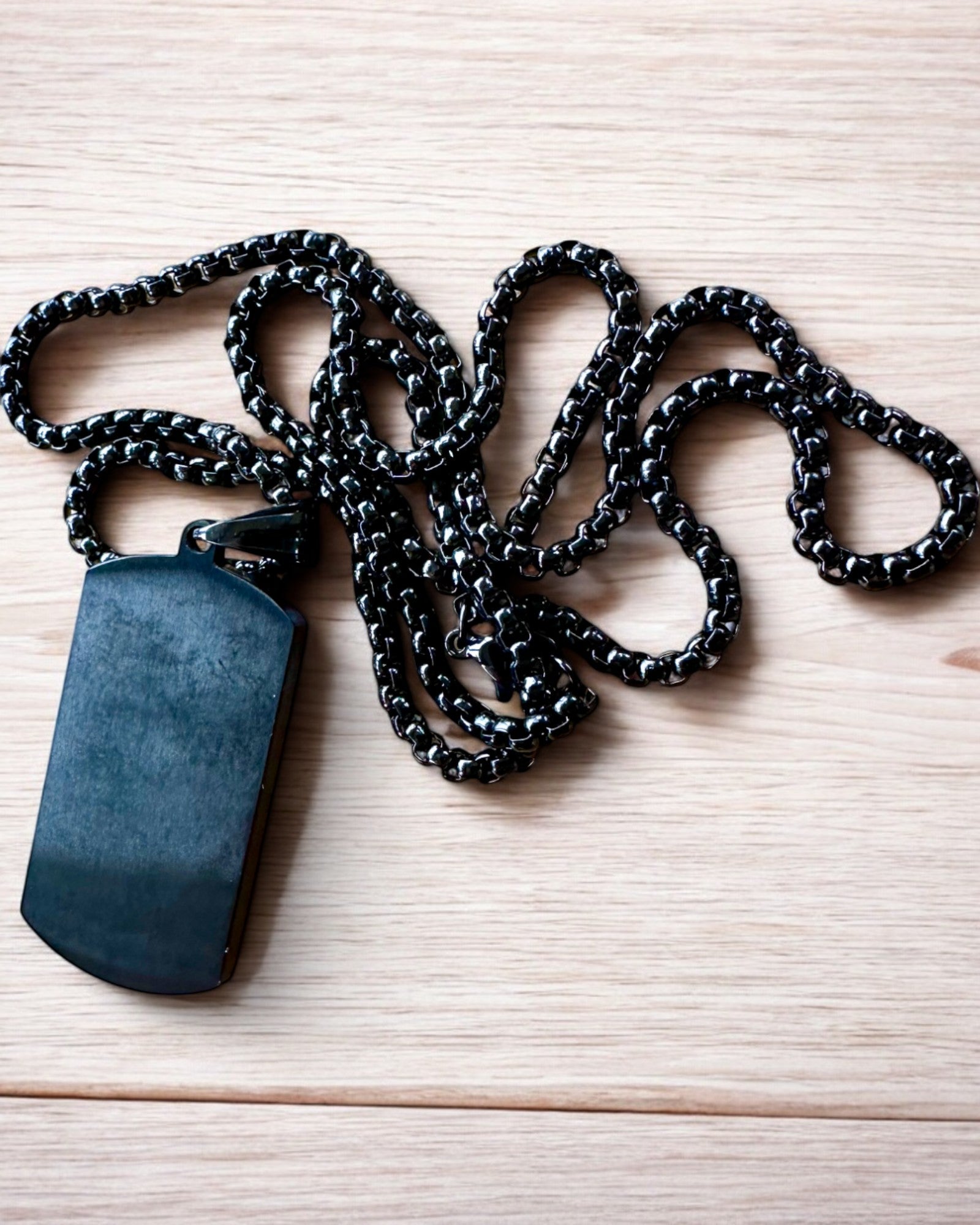 Collar Masculino Fuerza Elegante - personalización con grabado para regalo