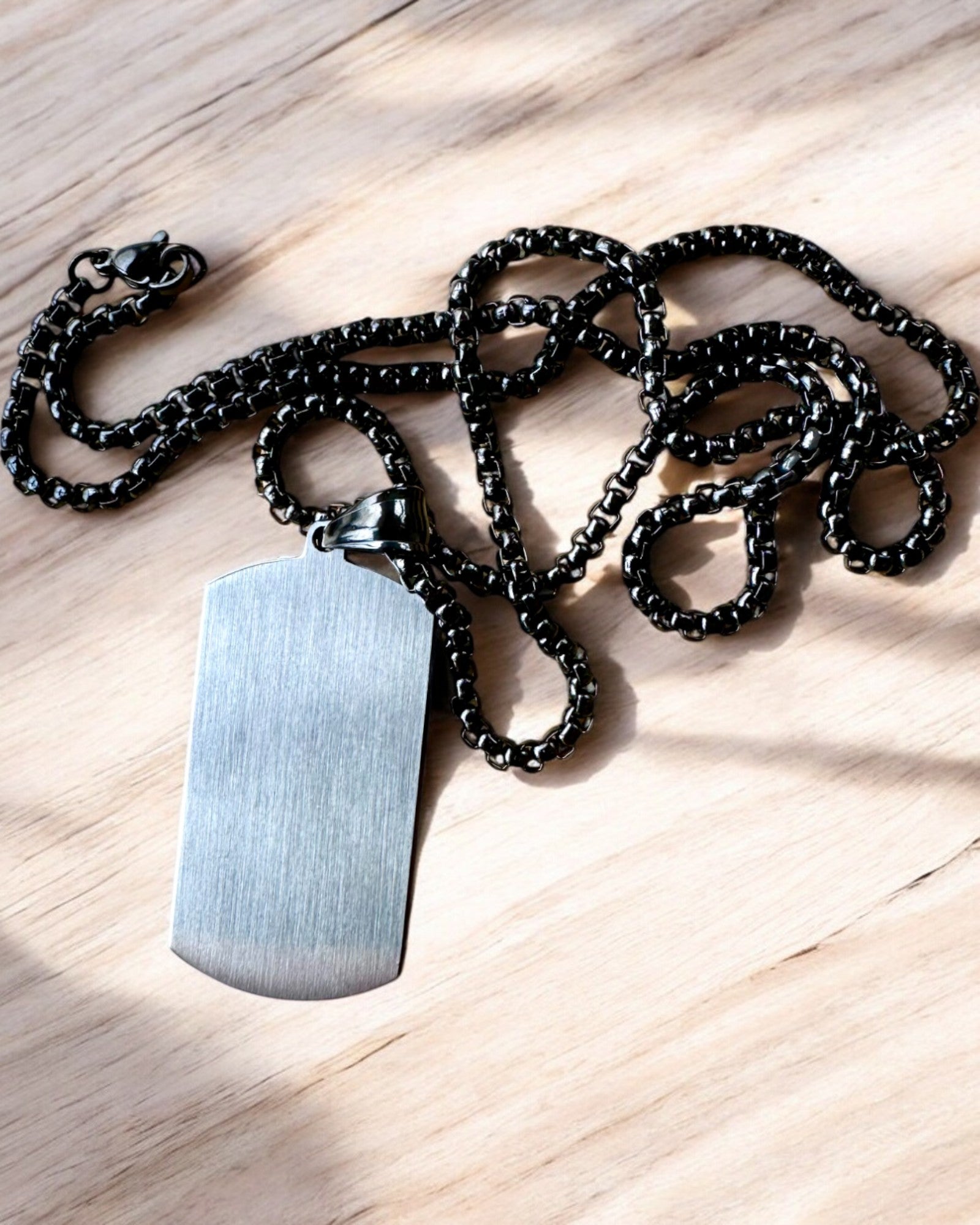 Collar Masculino Fuerza Elegante - personalización con grabado para regalo