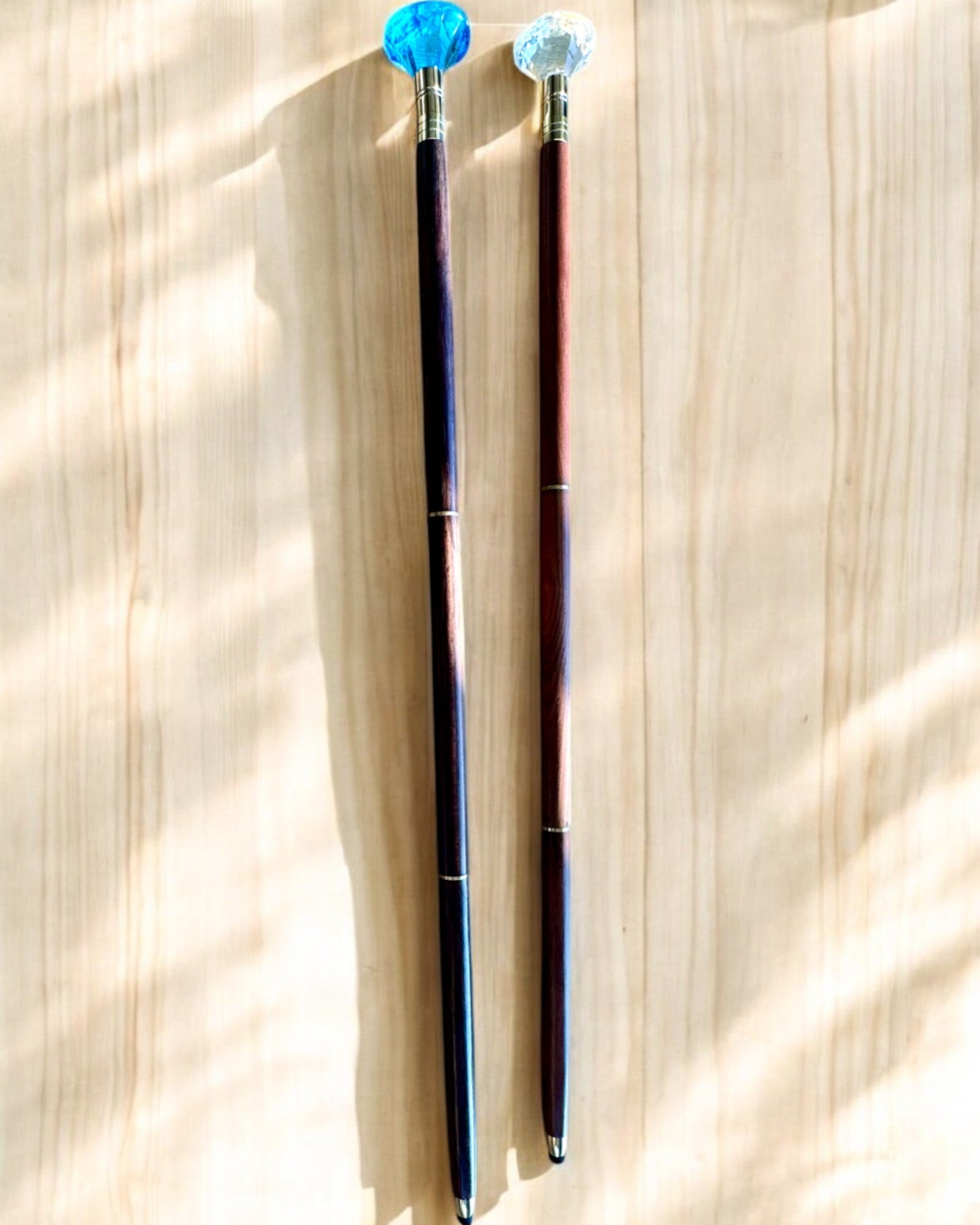 Тростина для прогулянок "Діамант у бронзі" - Дерев'яна Ручна робота, можливість гравіювання