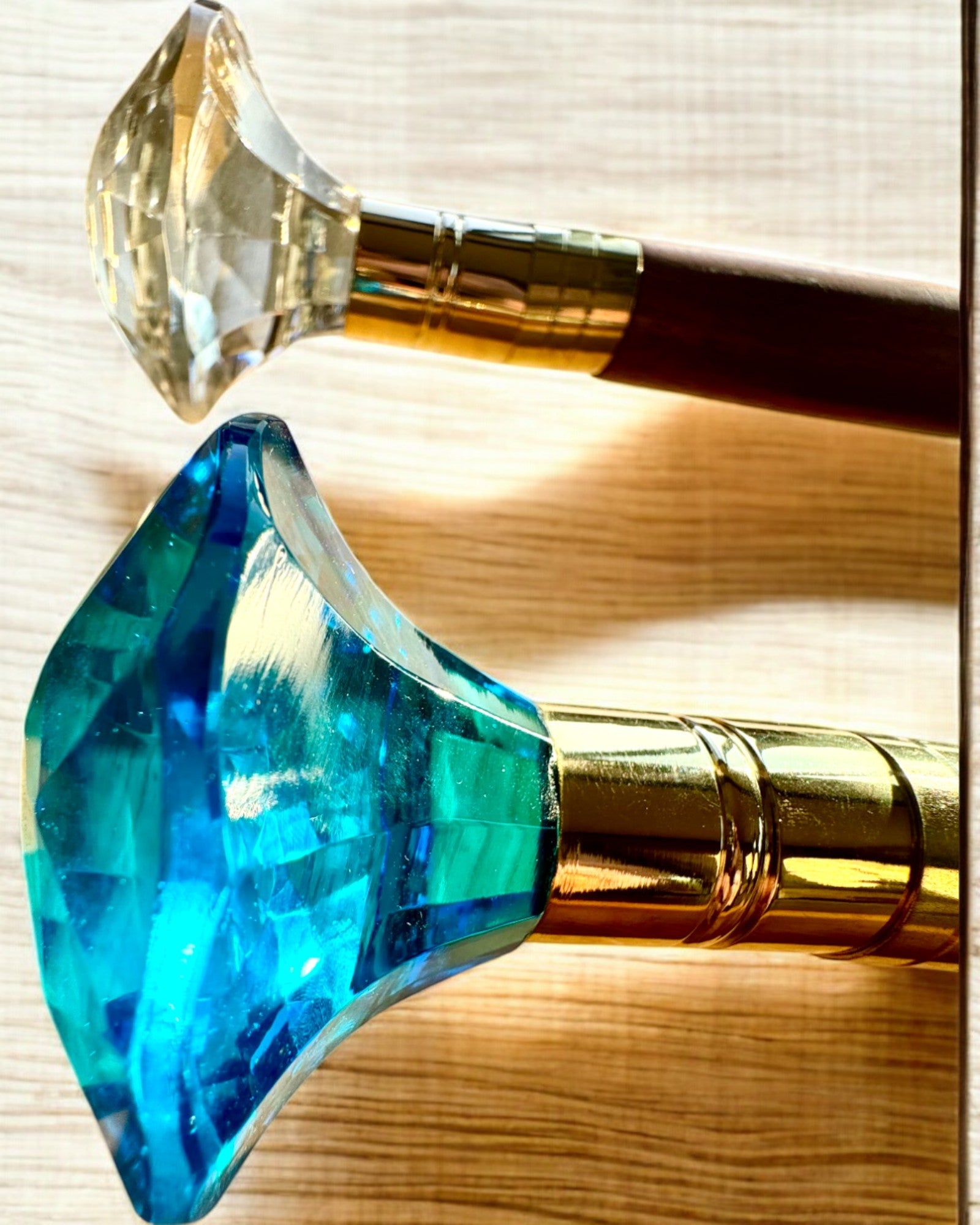 Тростина для прогулянок "Діамант у бронзі" - Дерев'яна Ручна робота, можливість гравіювання