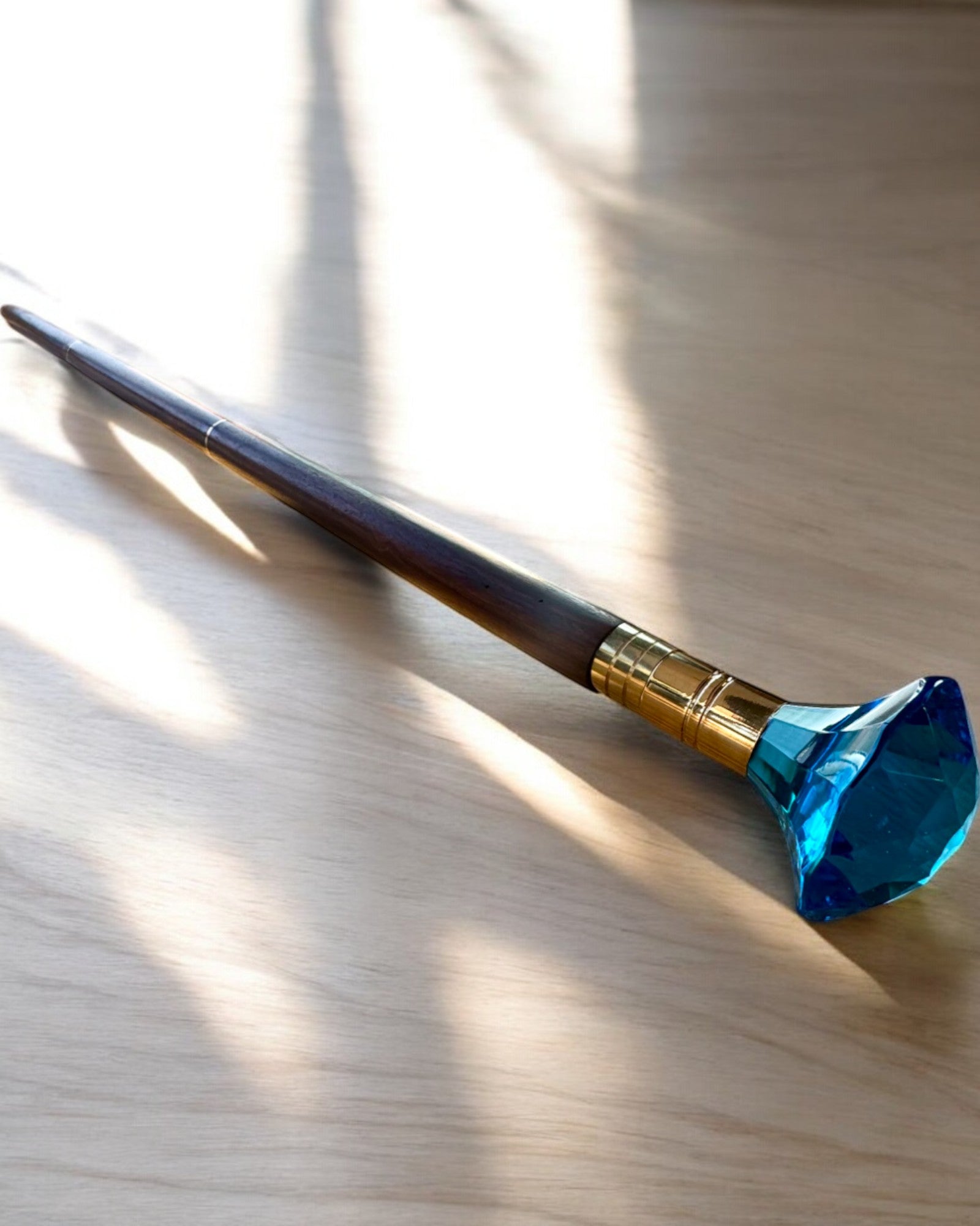 Тростина для прогулянок "Діамант у бронзі" - Дерев'яна Ручна робота, можливість гравіювання