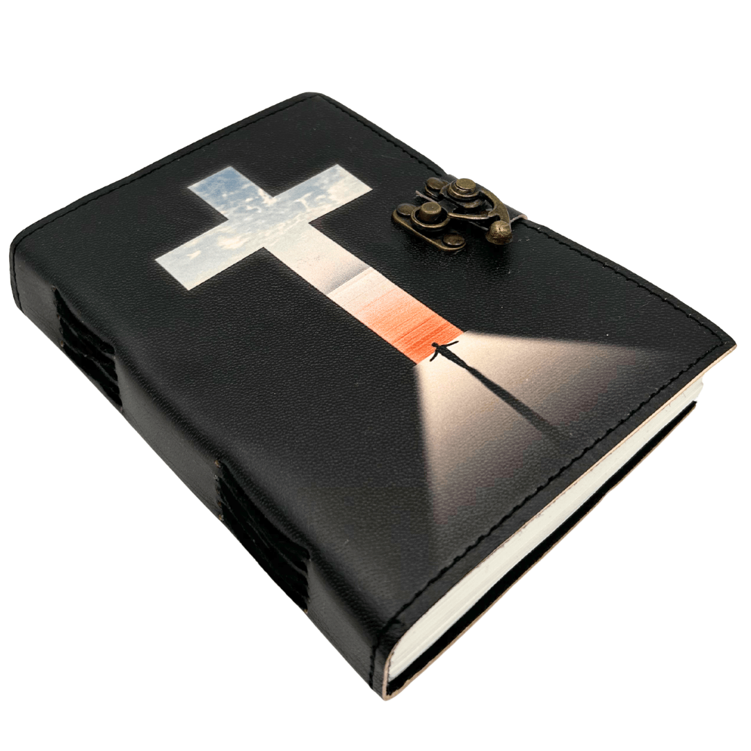 Leather Notebook Religious Cross - 200 pages - AH15