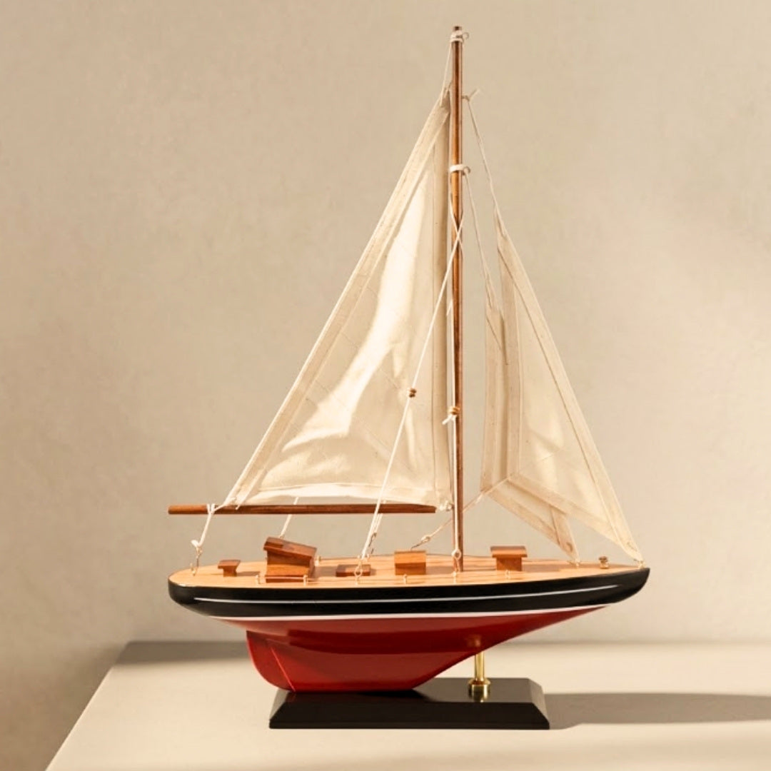 Wooden Sailing Yacht Model - F1705