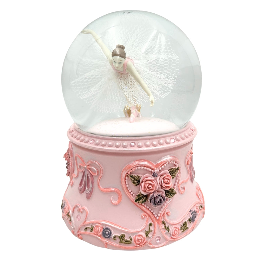 Cutie muzicală cu balerină dansatoare într-un glob de sticlă 15cm – MG-963