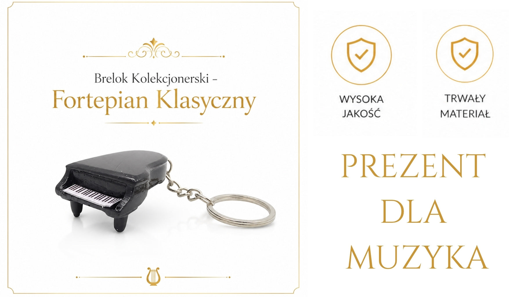 Collector's Keychain – Classic Grand Piano – ECK-0863