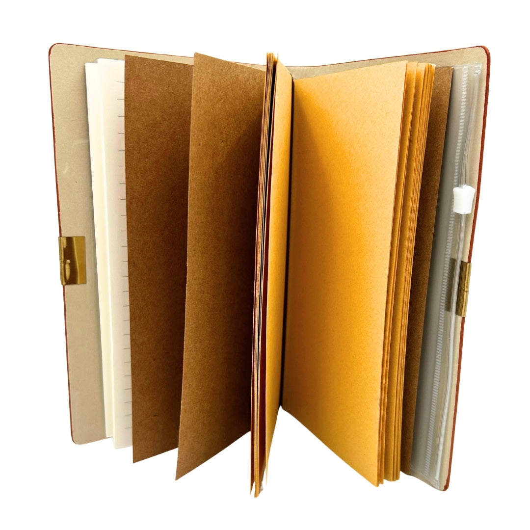 Leather Traveler's Notebook Organizer Business Card Holder Case – EE7