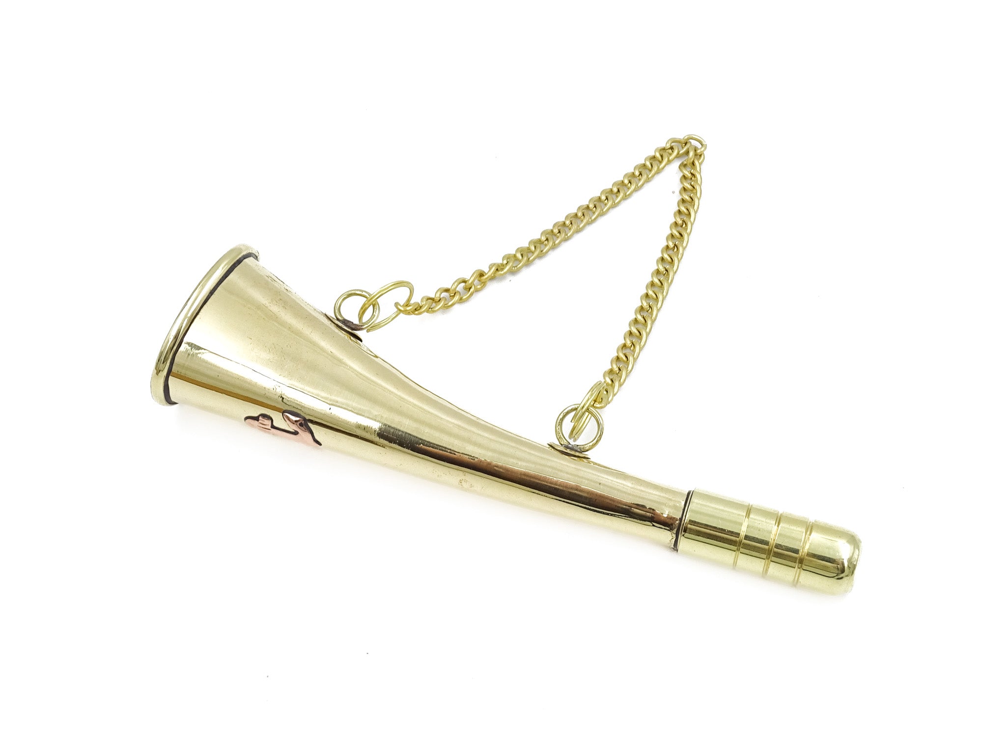 Corn de semnalizare mic din alamă cu lănțișor - corn de ceață MIW135