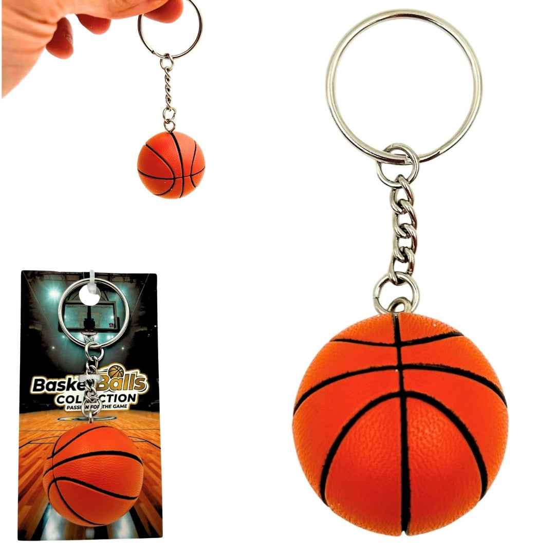 Sportovní přívěsek na klíče basketbalový míč – dárek pro basketbalistu - BBK-001