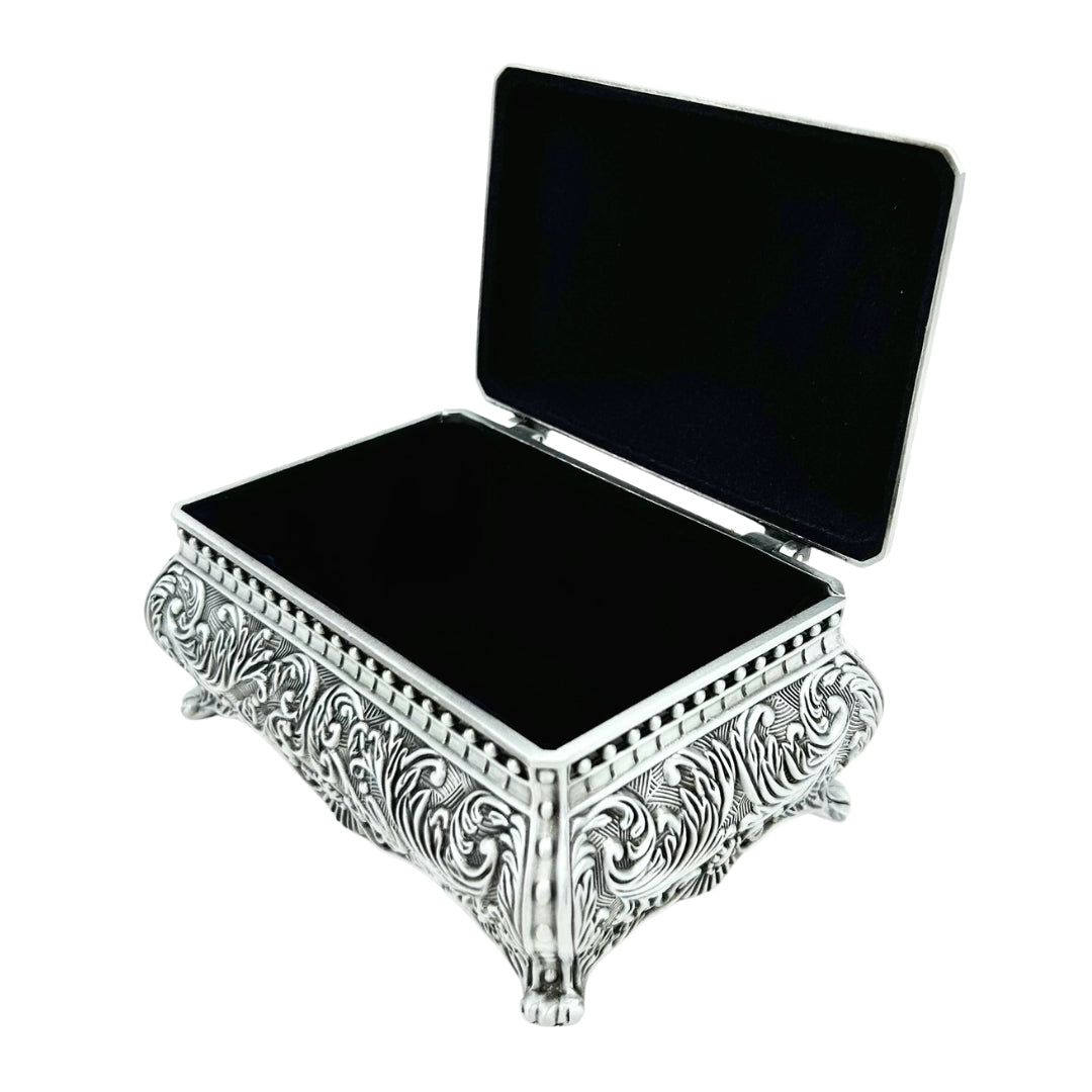 Silver Metal Jewelry Box – 20-74M