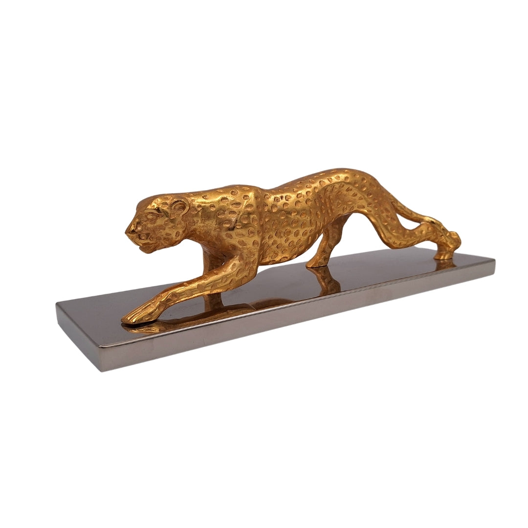 Elegant Decorative Gold Leopard Figure 42cm Glamour Loft Gift