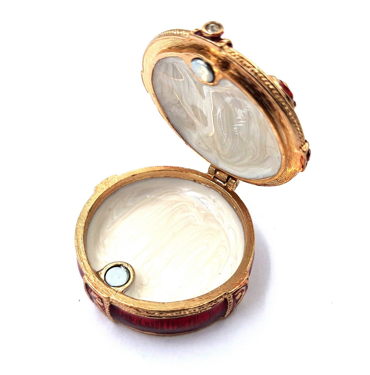Cutiuță metalică de cadou exclusivistă, cu cristale - B0118-08