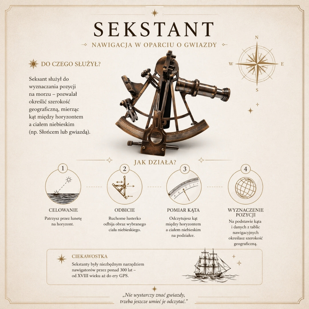 Large Brass Sextant – Gift for a Sailor - NSHB