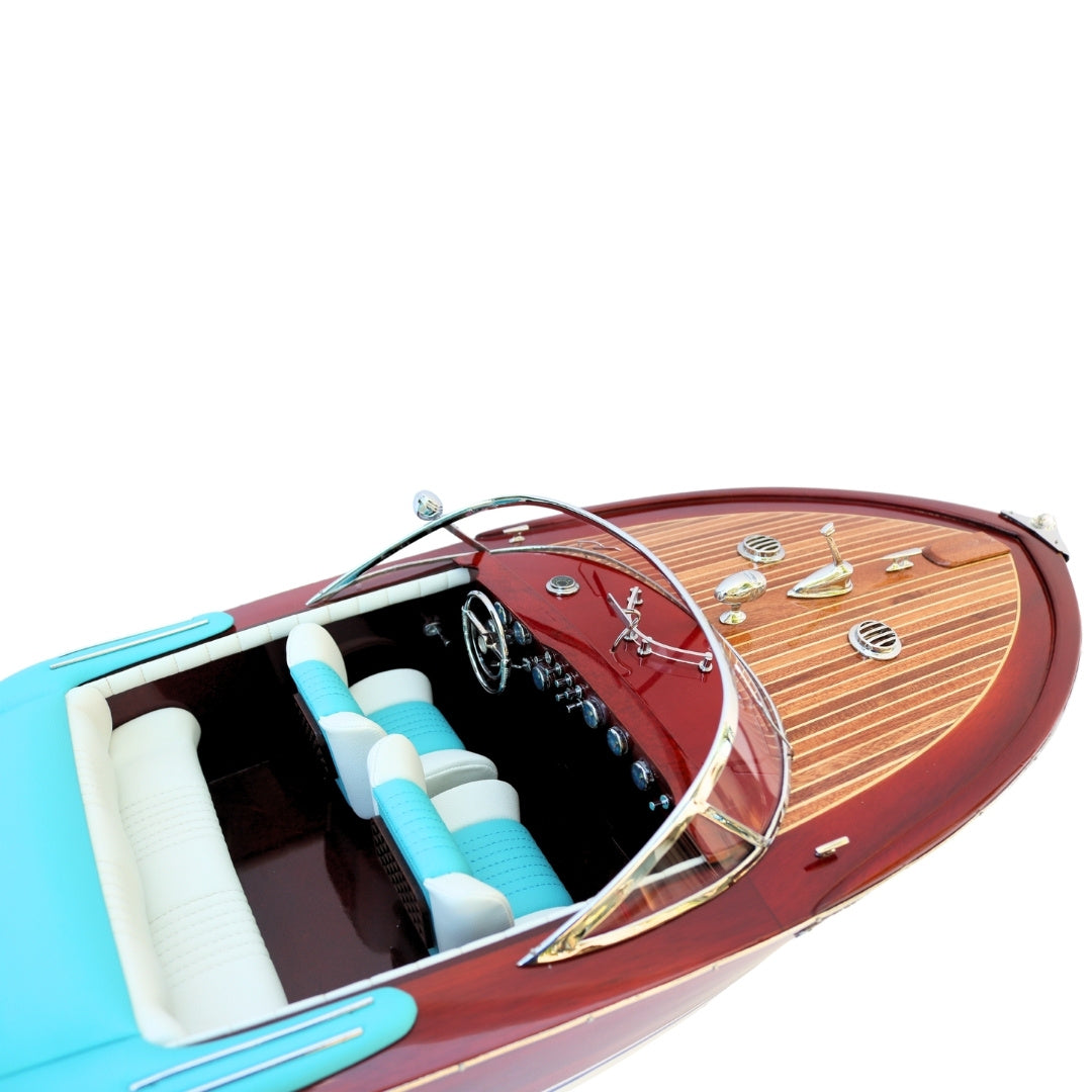 Exclusive Reeva Aquarama Motorboat Model 87cm - Large Wooden Model of a Classic Italian Motorboat – 4P-90