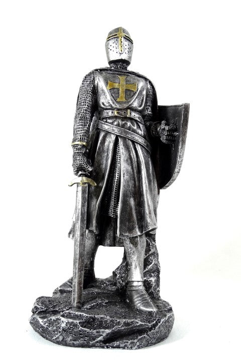 Figurină de cavaler cruciat 30cm cu gravură