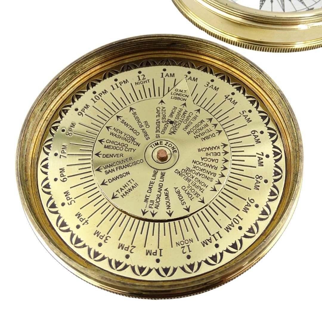 Brass Compass with 40-Year Calendar and Engraving Option