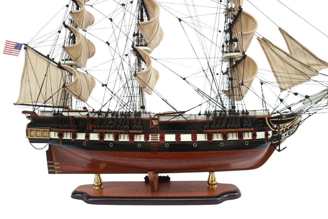 Exclusive Large 100cm USS Constitution sailing ship model with the option of personalization by engraving