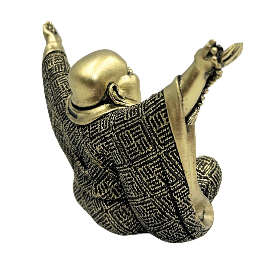 Figurka Buddhy – veselý Buddha – zlatá dekorace - 4406FJH