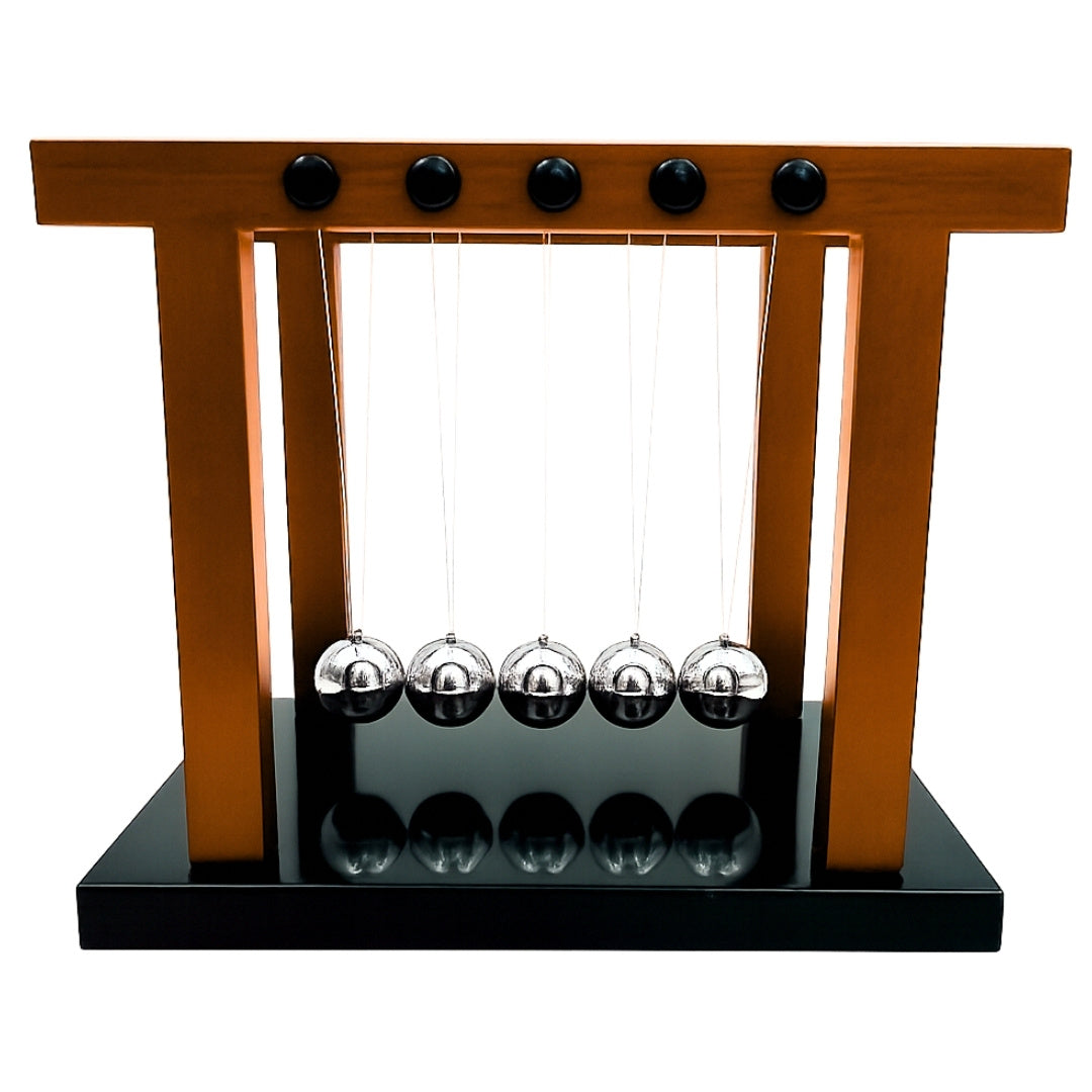 Elegantní velké prémiové Newtonovy koule na dřevěném podstavci - YG1300F