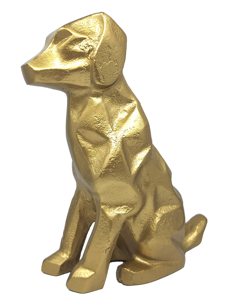 Gold Decorative Dog Figurine - DOG2